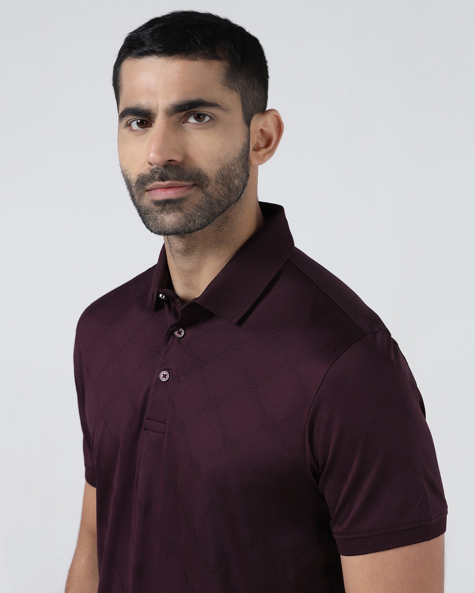 Fig Textured Polo - Full