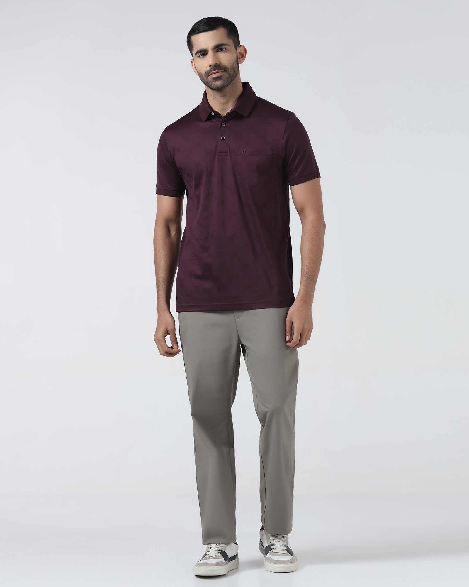 Fig Textured Polo - Full
