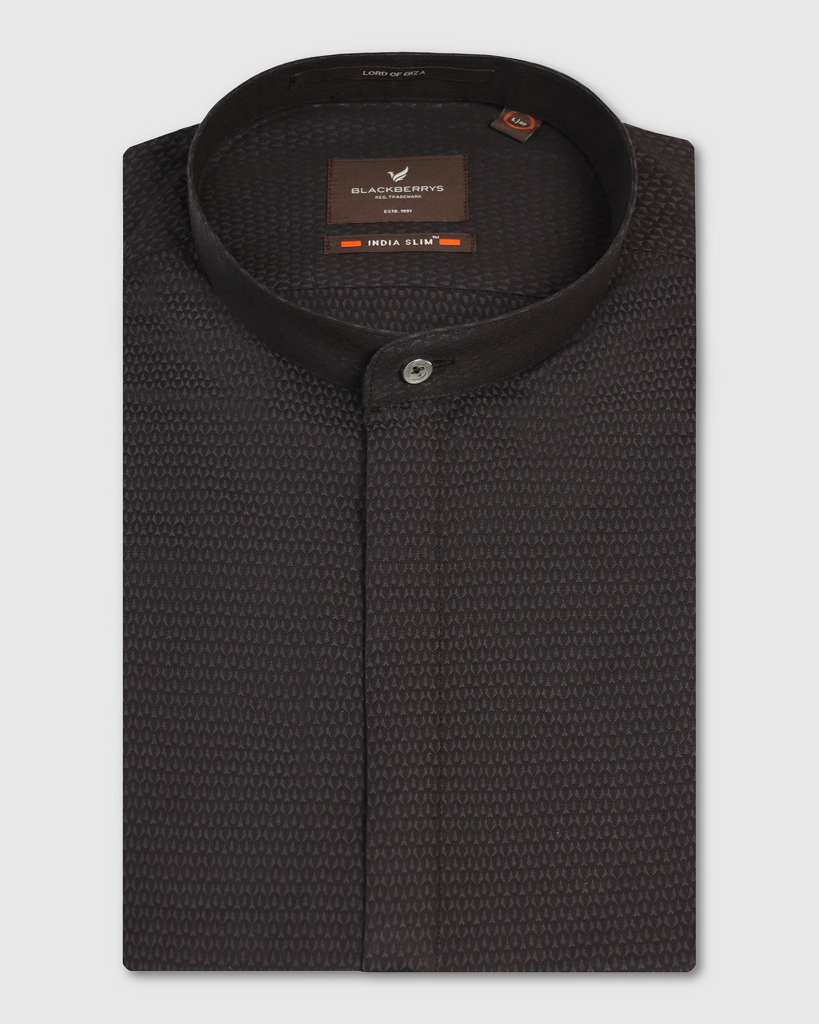 Formal Black Textured Shirt - Rome