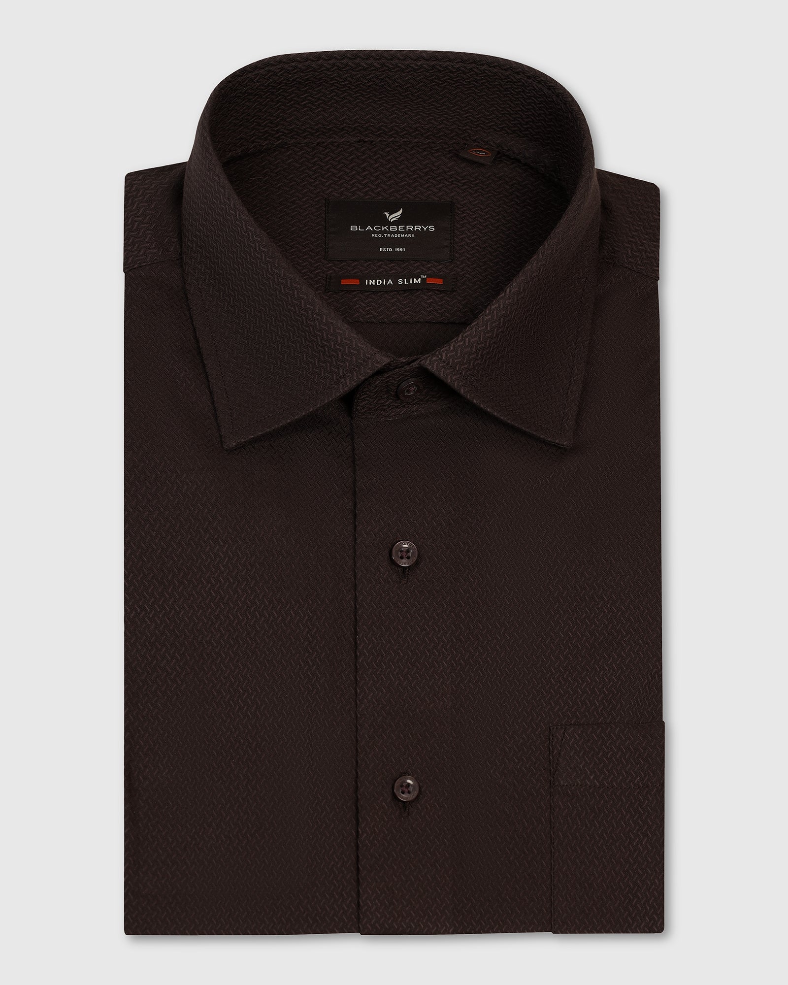 Formal Brown Textured Shirt - Dario