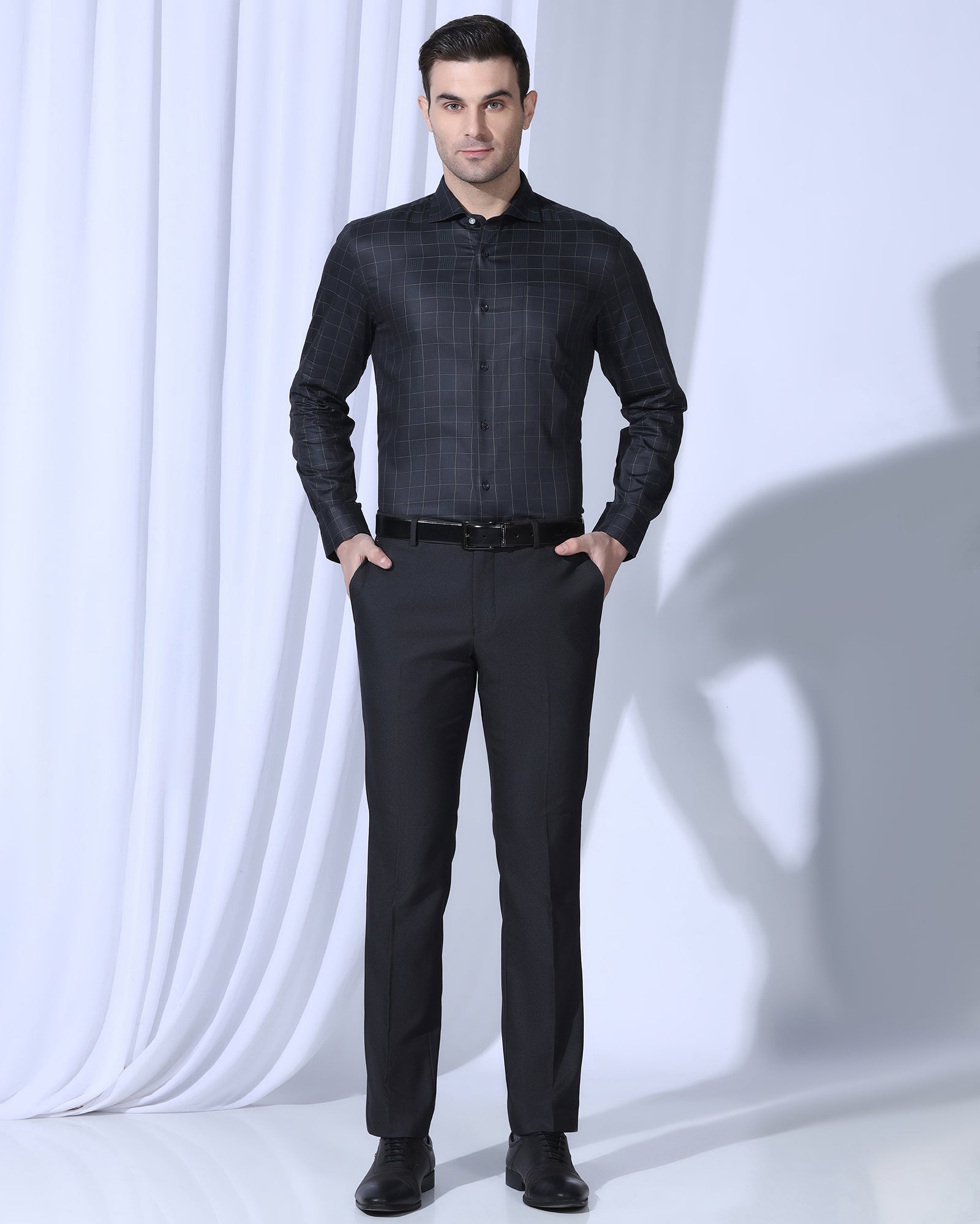 Formal Navy Check Shirt - Julian