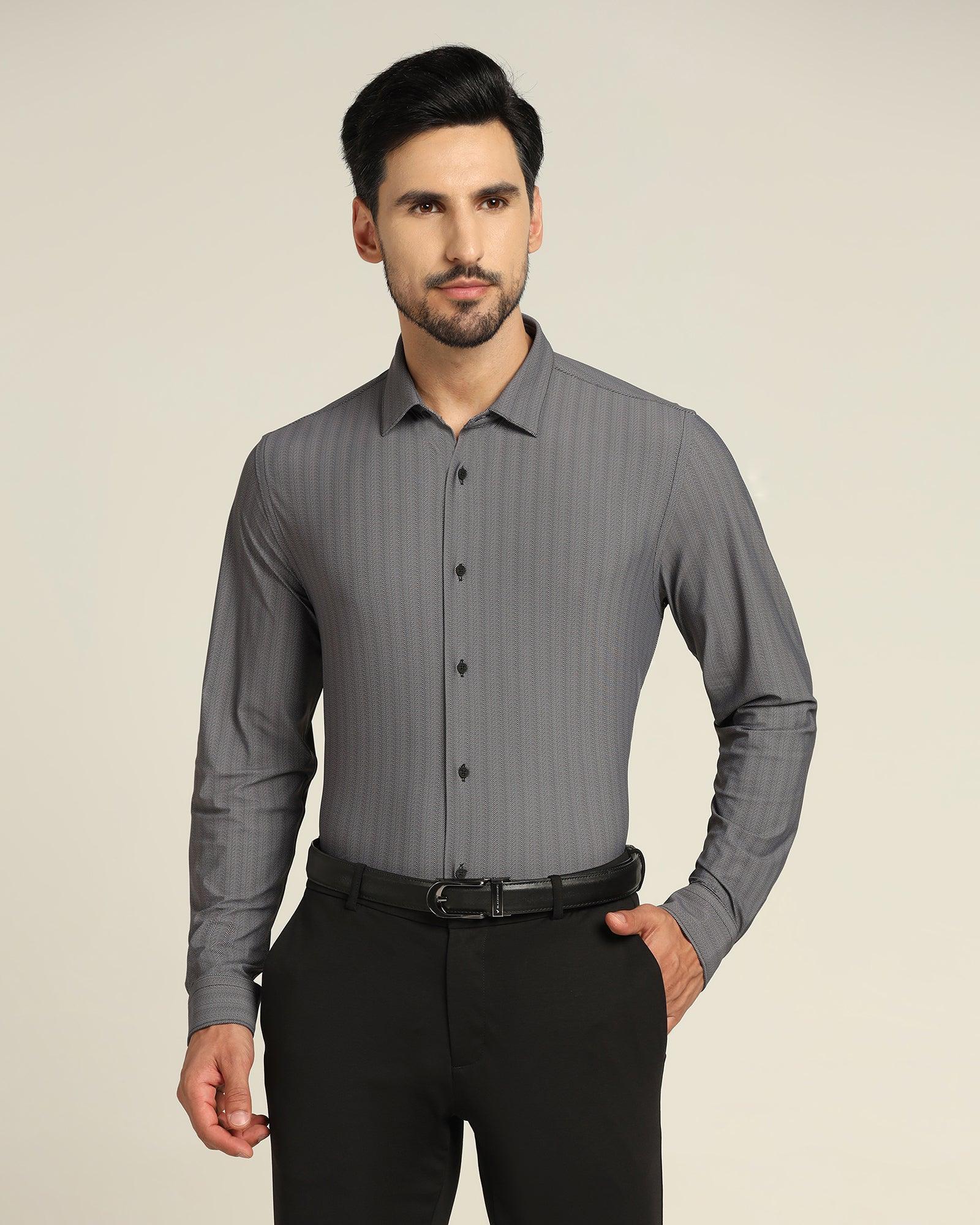 Formal Black Solid Shirt - Otto - Blackberrys