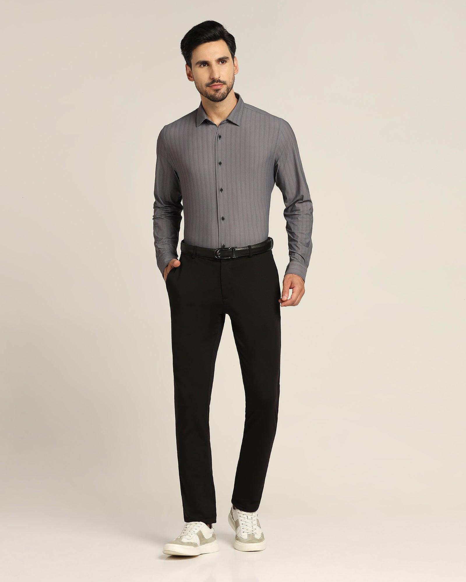 Formal Black Solid Shirt - Otto - Blackberrys