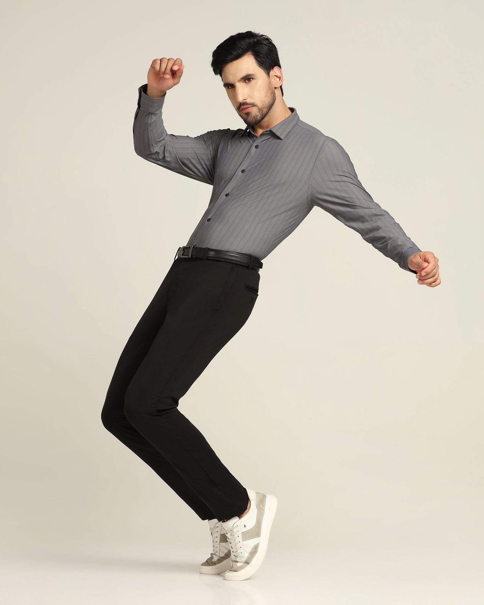 Formal Black Solid Shirt - Otto - Blackberrys