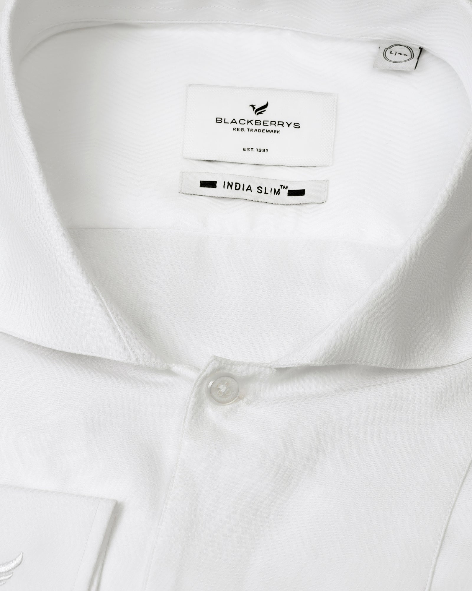 Formal Super White Textured Shirt - Plot