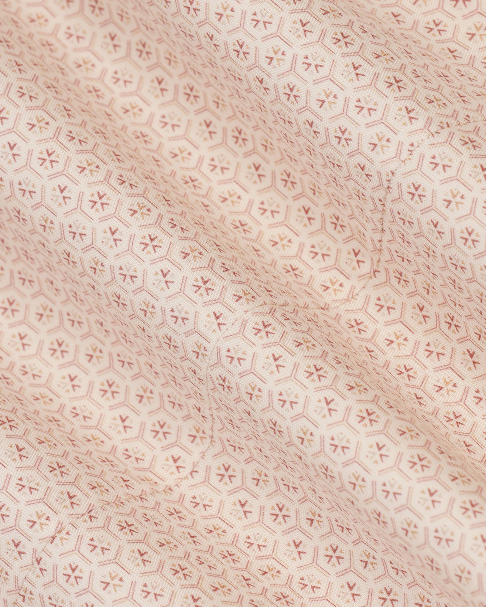 Non Iron Formal Beige Printed Shirt - Valor