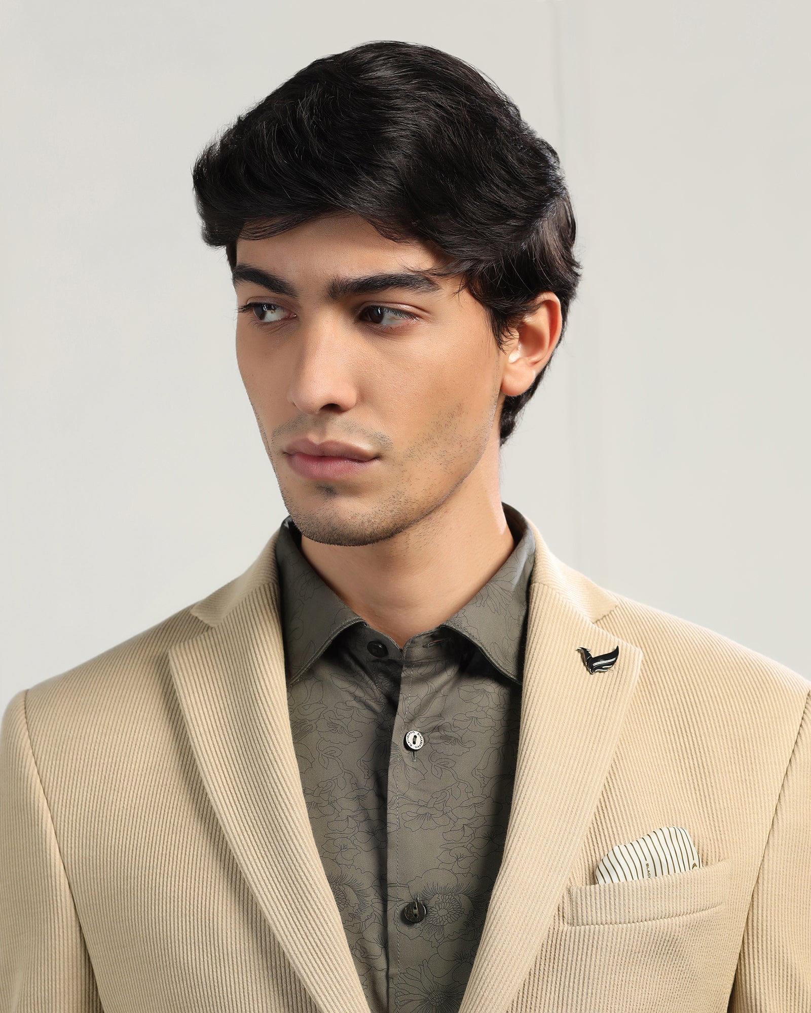 Formal Beige Stripe Blazer - Nios