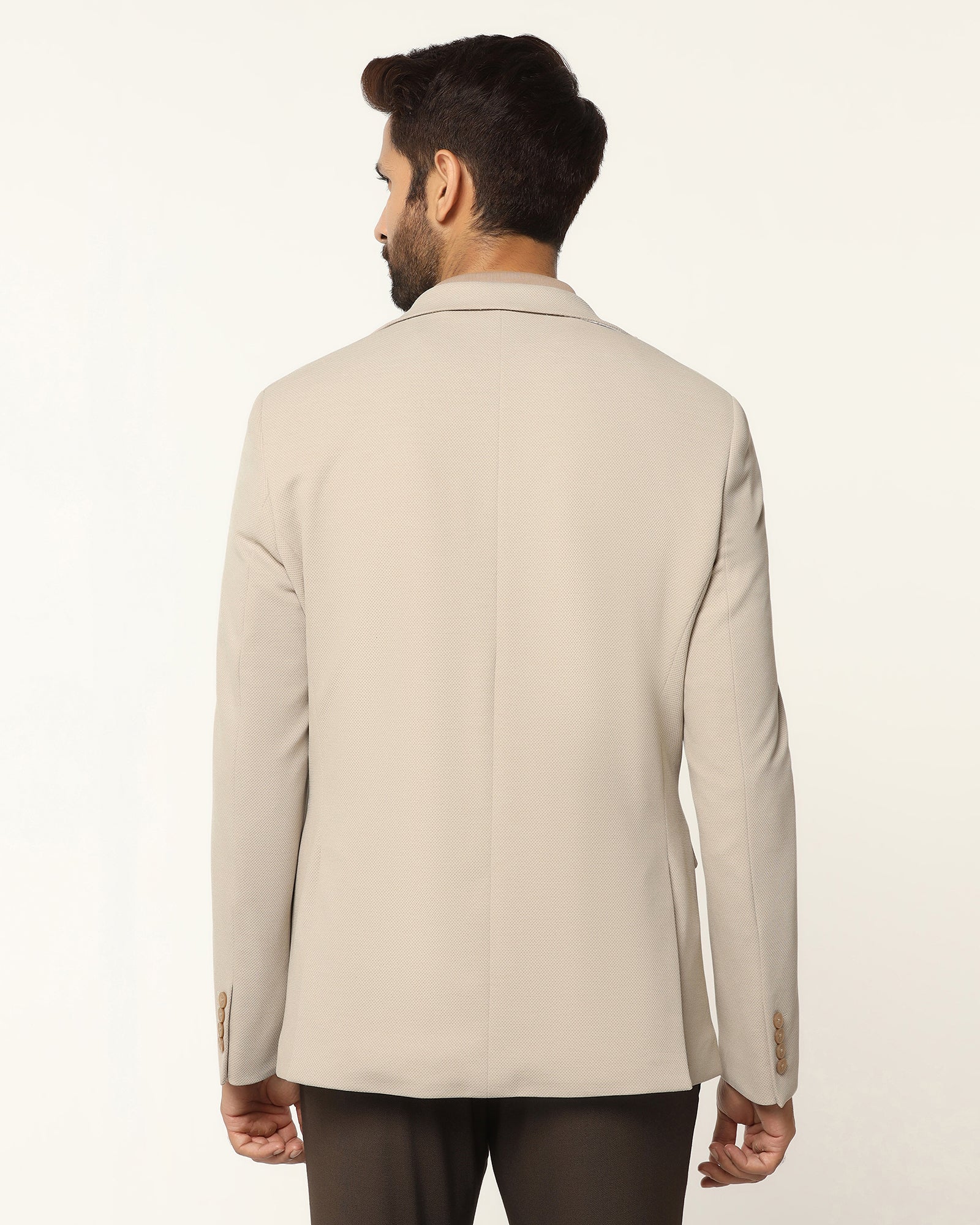 Formal Beige Textured Blazer - Revlon
