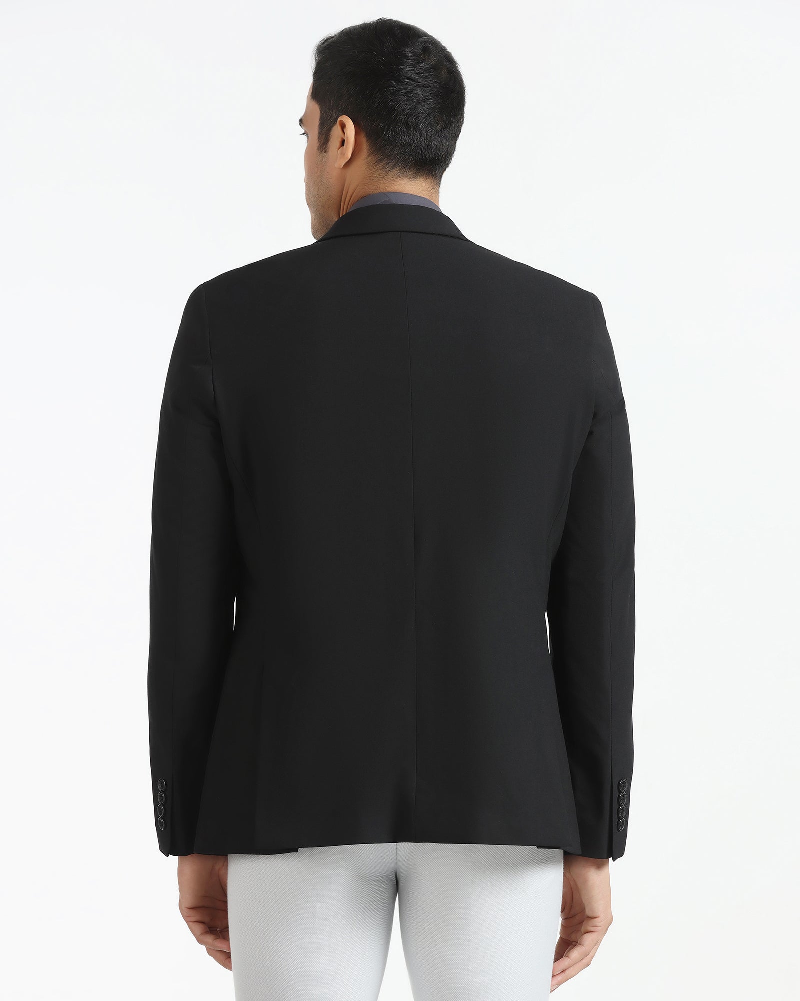 Formal Black Solid Blazer - Vacson