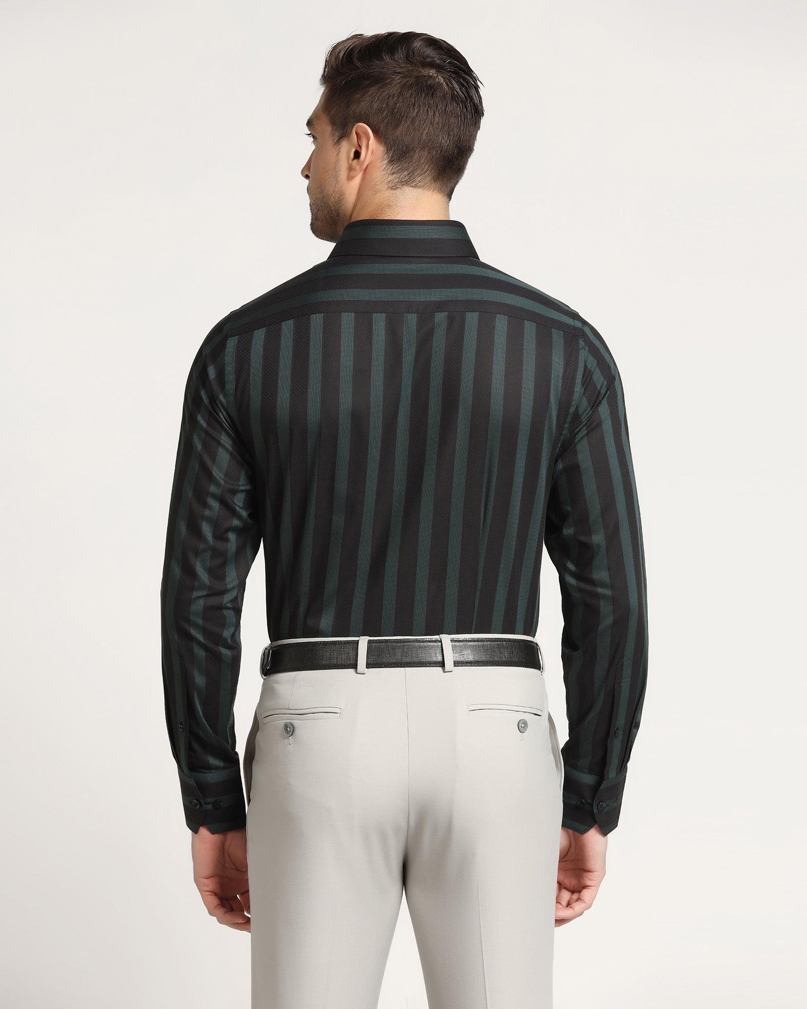 Formal Black Stripe Shirt - Regis - Blackberrys