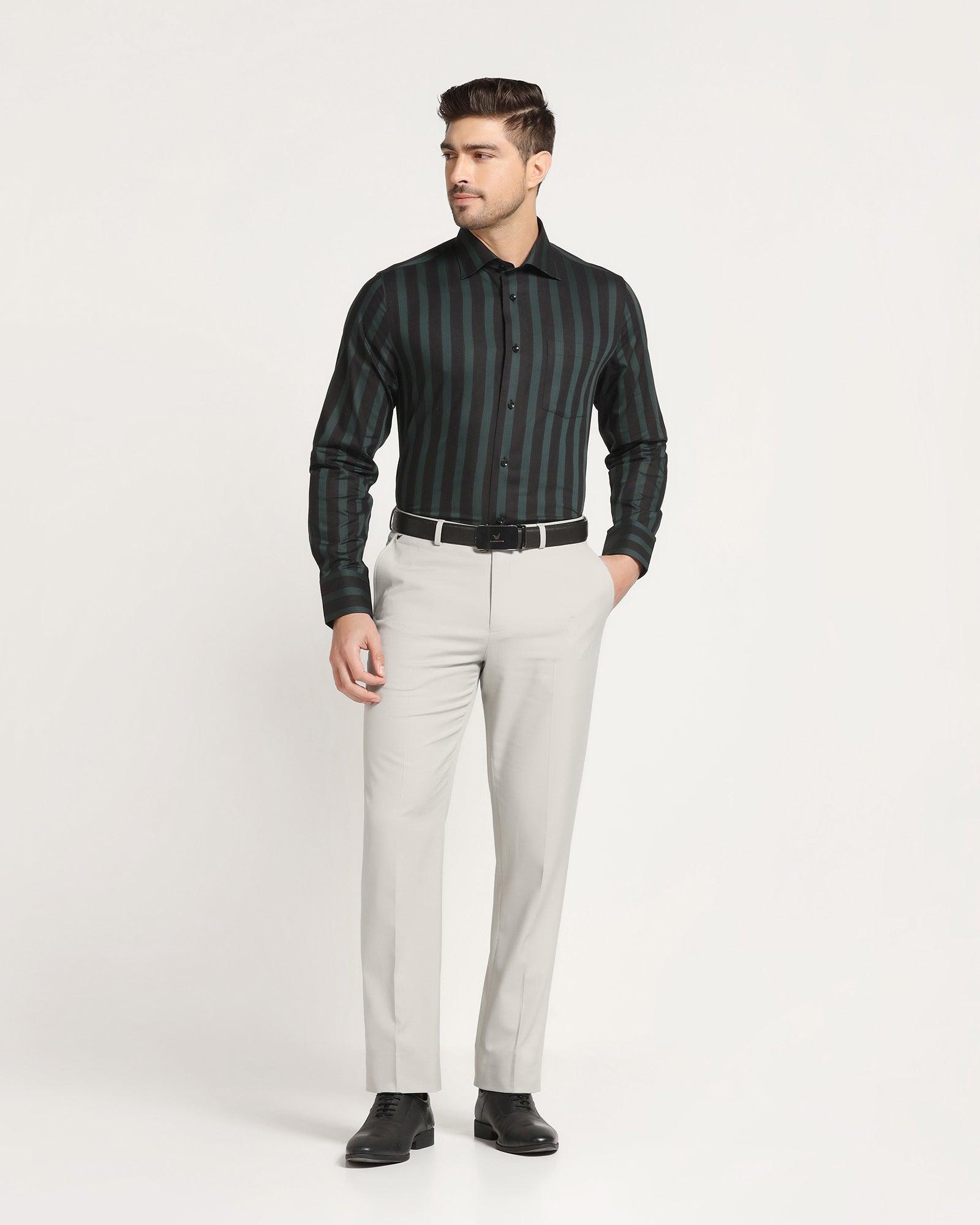 Formal Black Stripe Shirt - Regis - Blackberrys