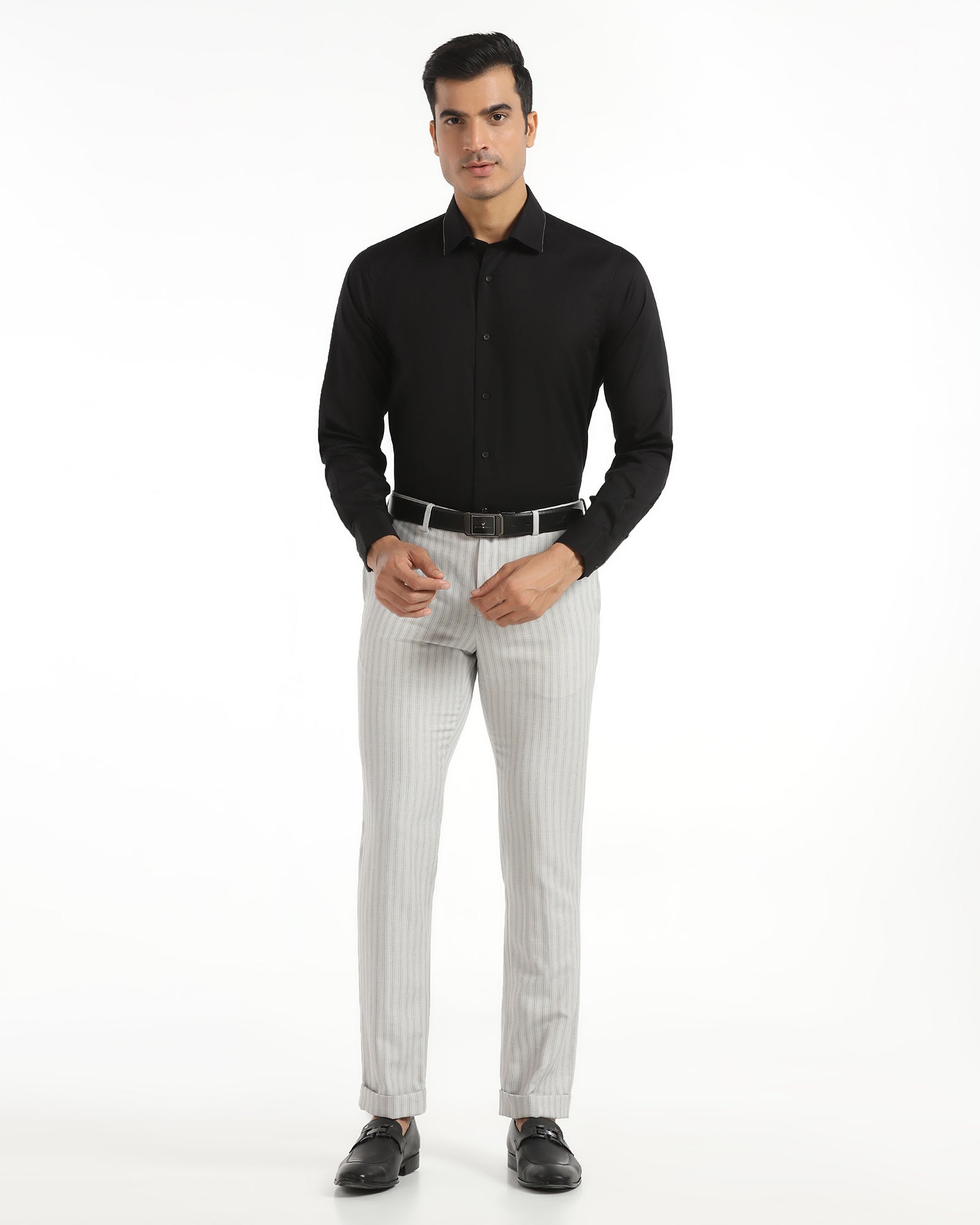 Formal Black Textured Shirt - Float