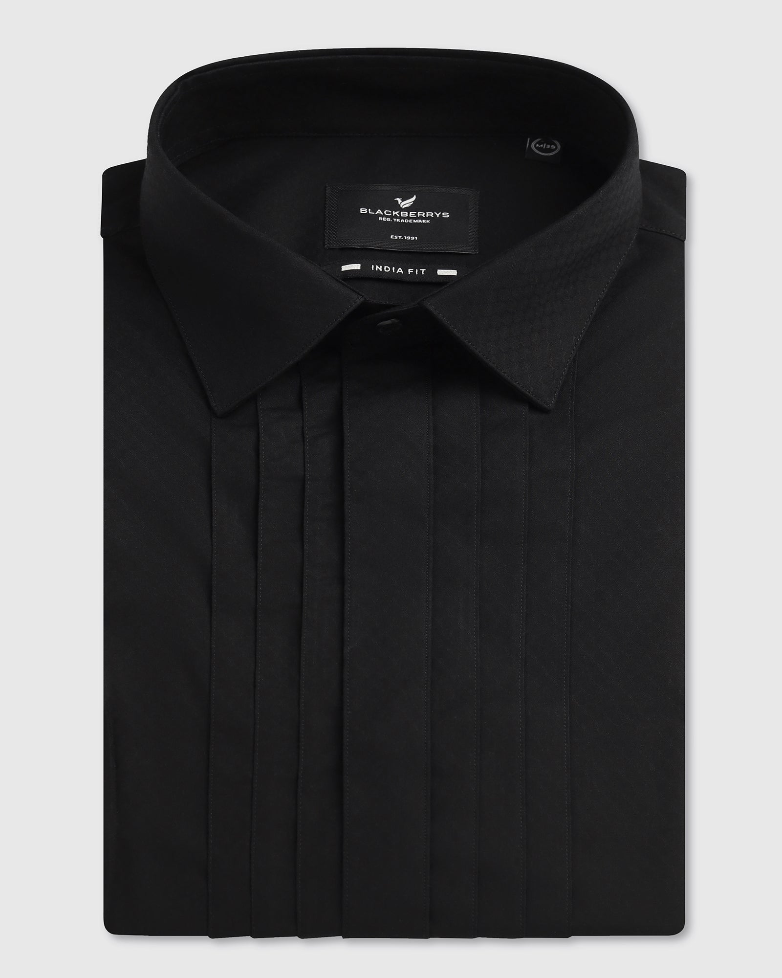 Formal Black Textured Shirt - Rock