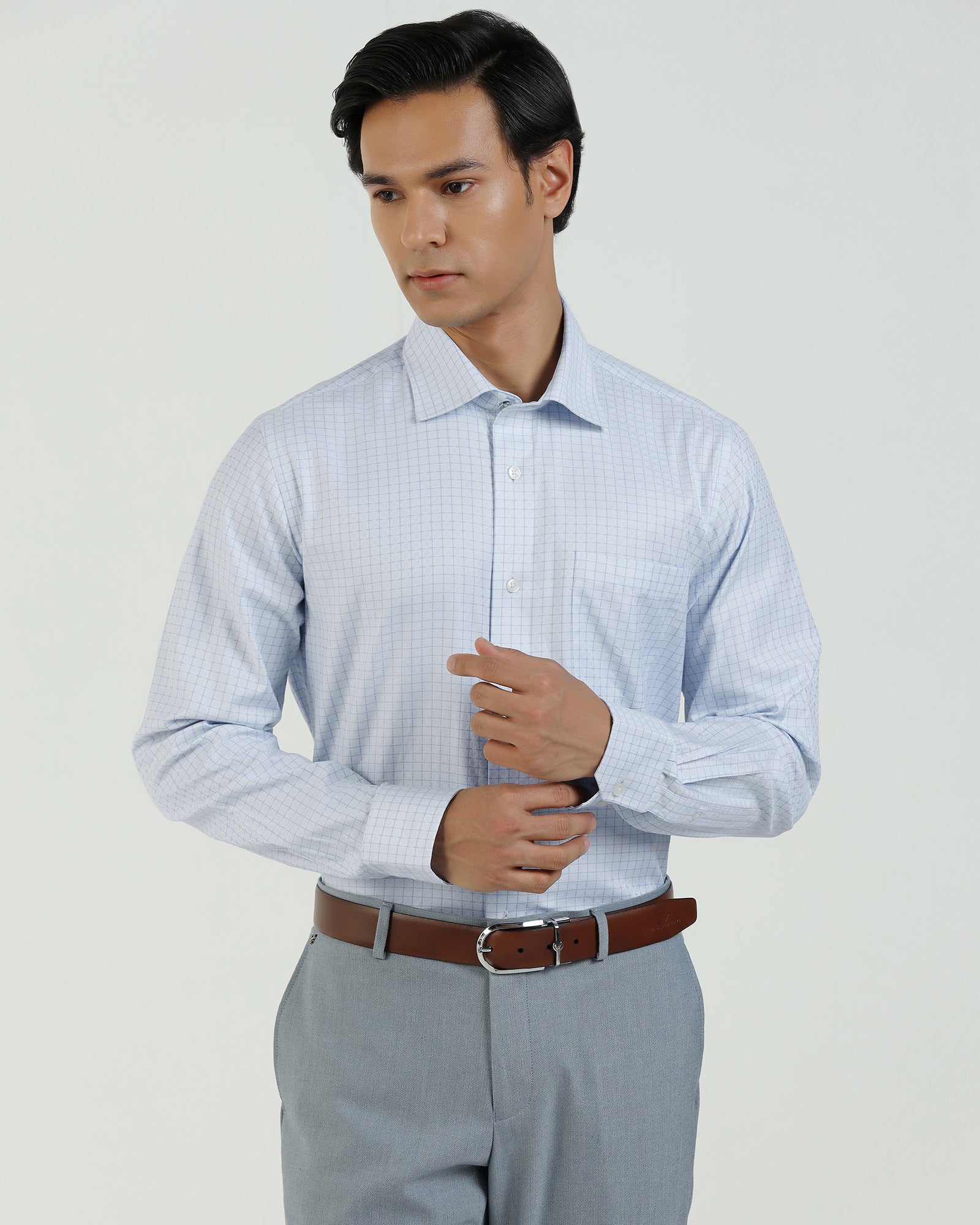 Camel Blue Check Shirt
