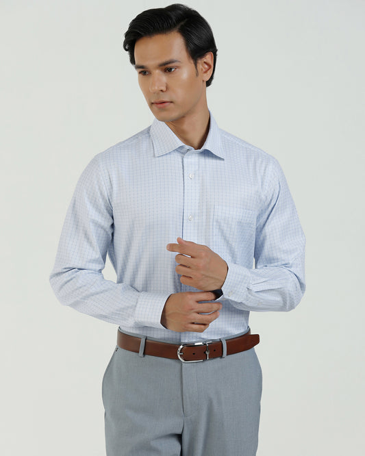 Formal Blue Check Shirt - Cosmic