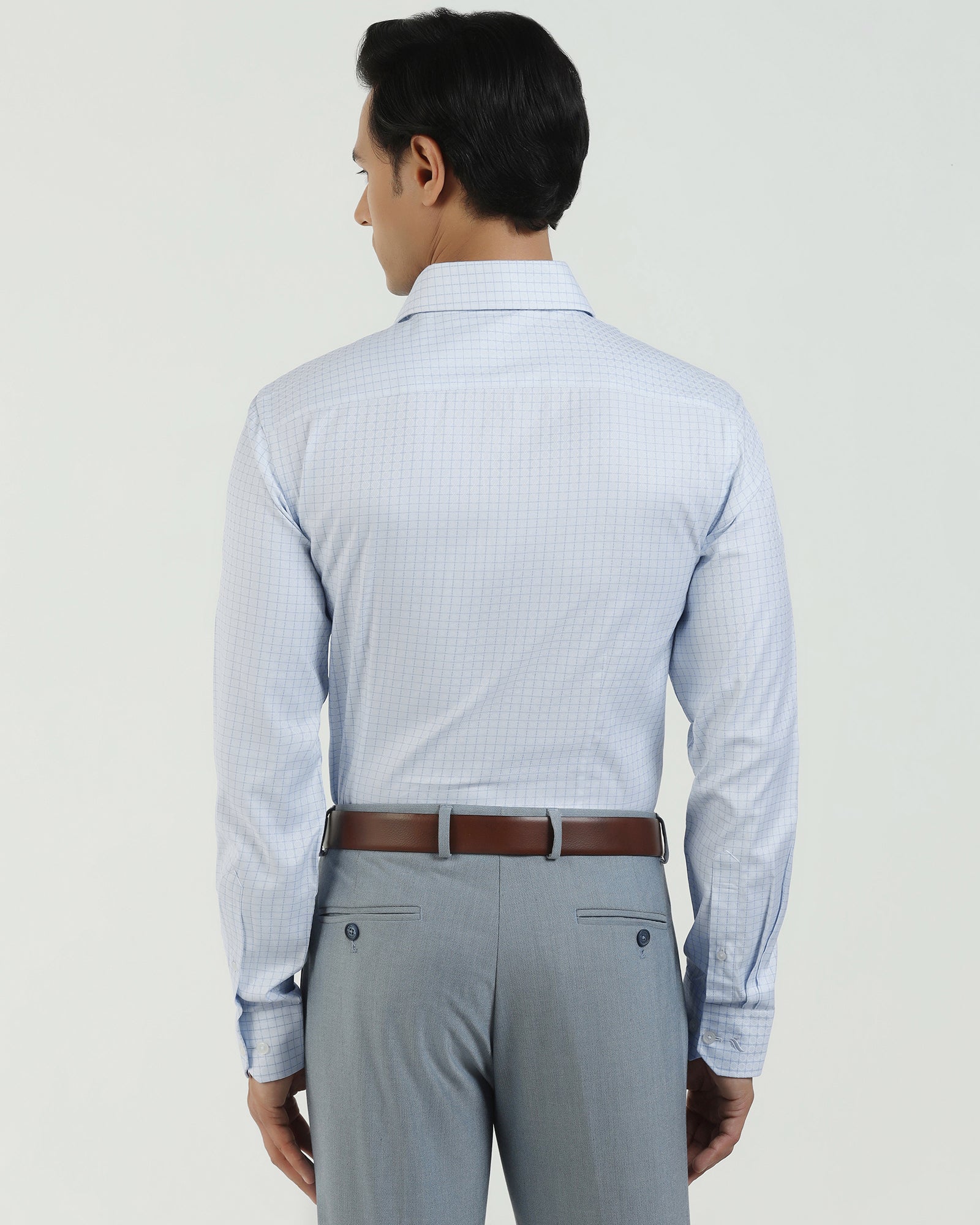 Formal Blue Check Shirt - Cosmic