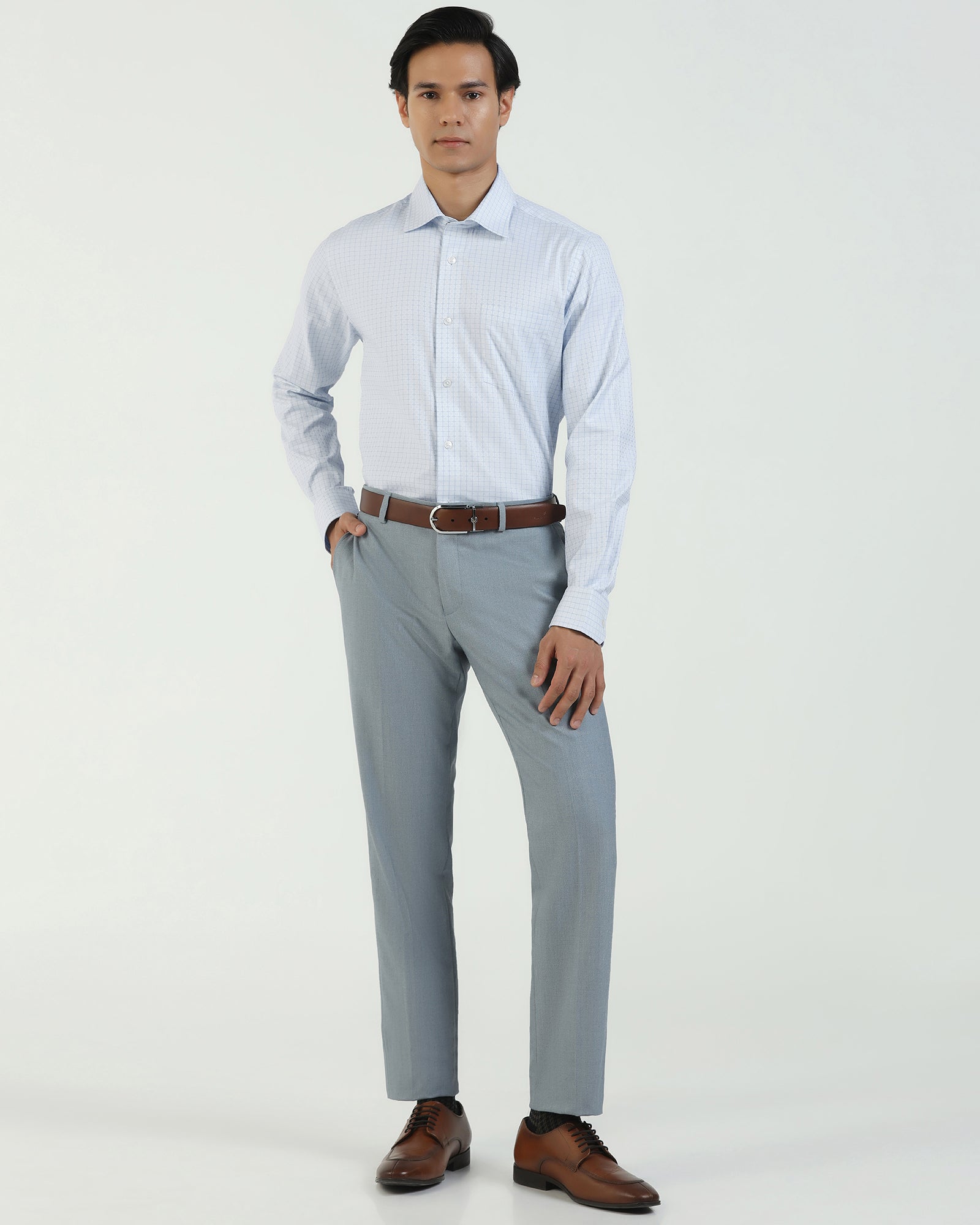 Formal Blue Check Shirt - Cosmic