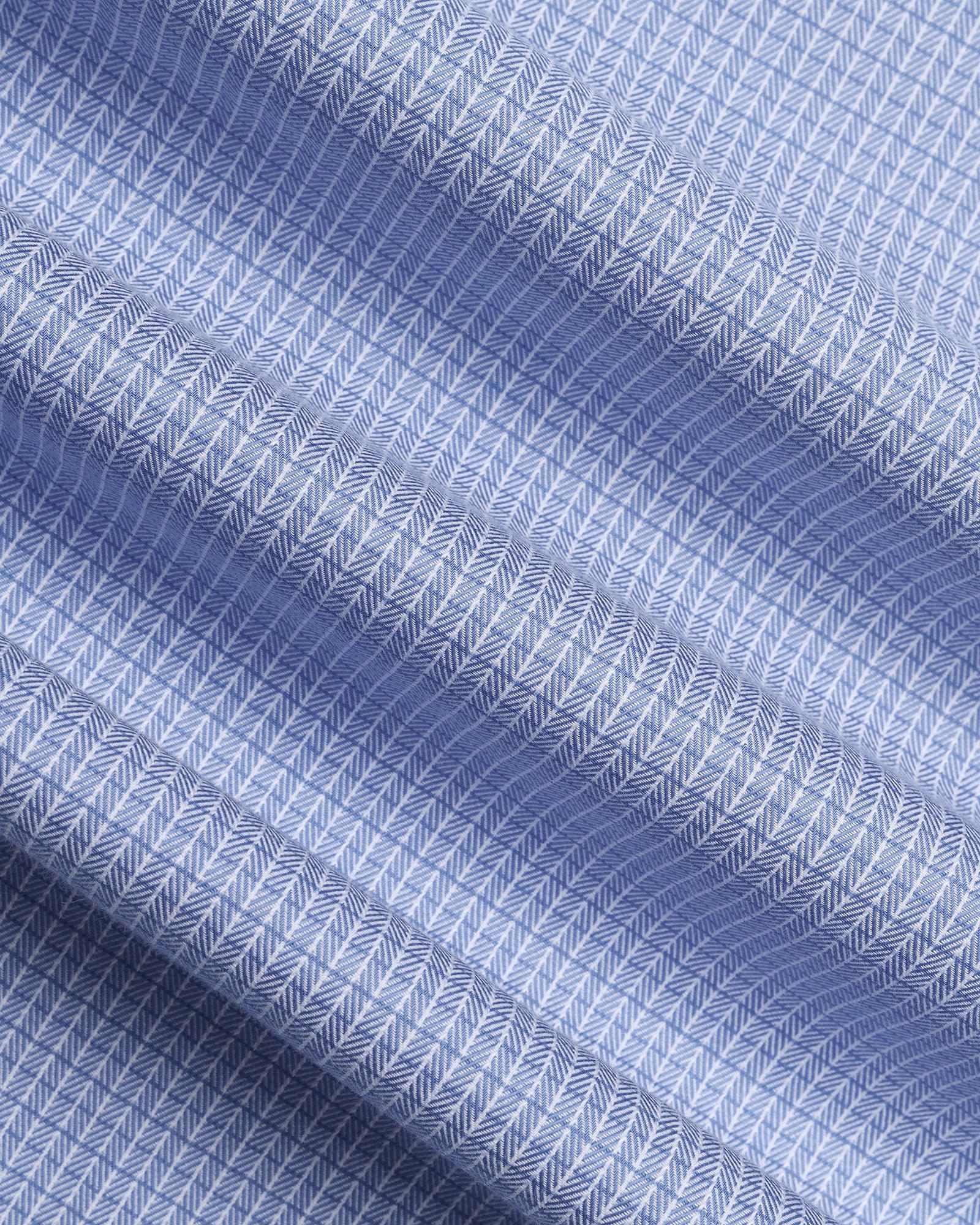 Non Iron Formal Blue Check Shirt - Zoi