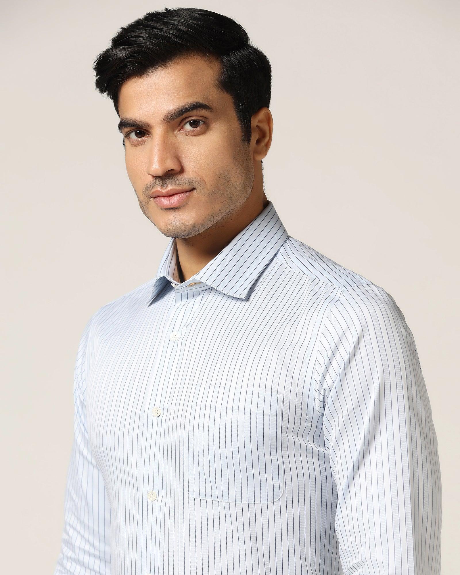 Formal Blue Stripe Shirt - Avian - Blackberrys