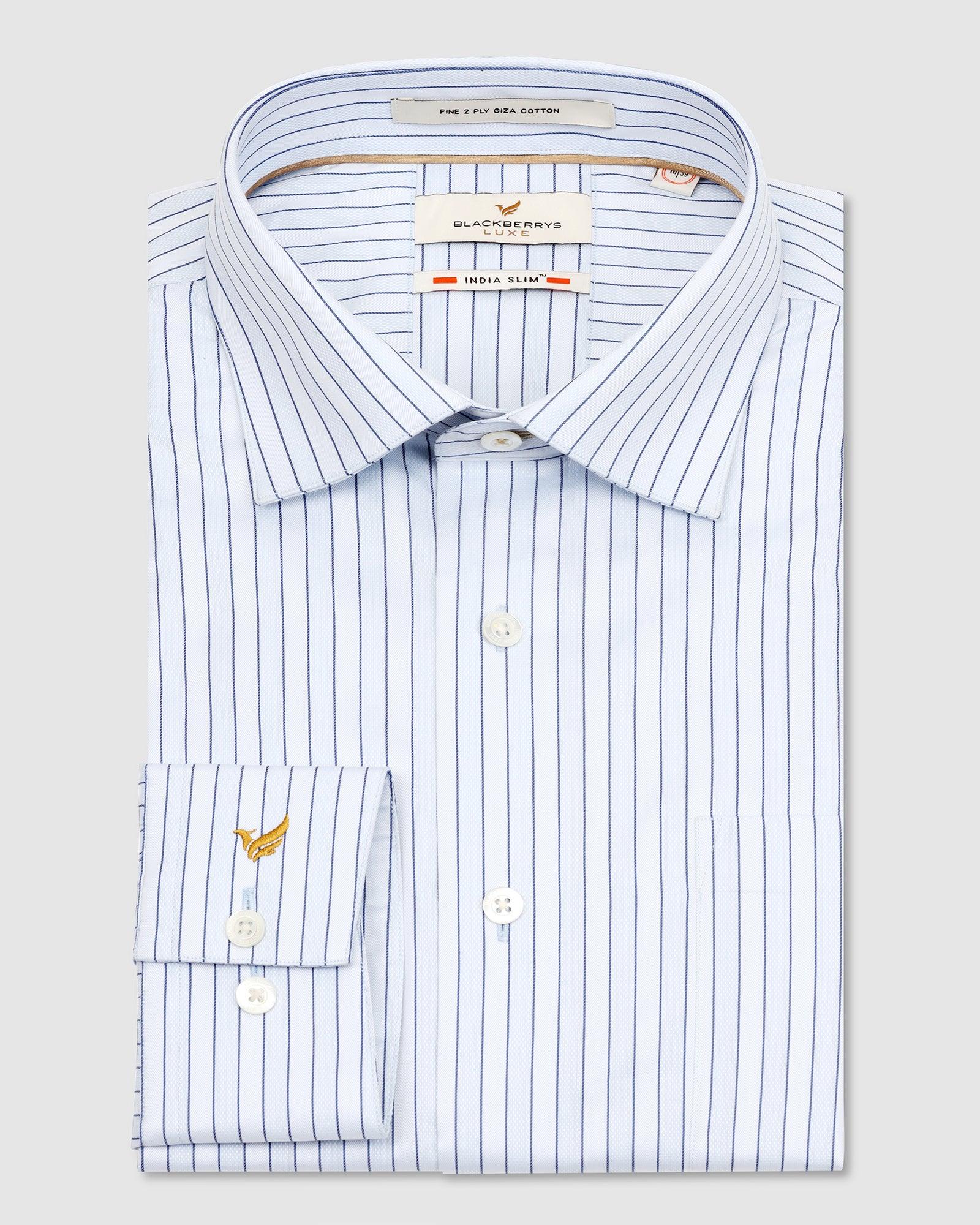 Formal Blue Stripe Shirt - Avian - Blackberrys