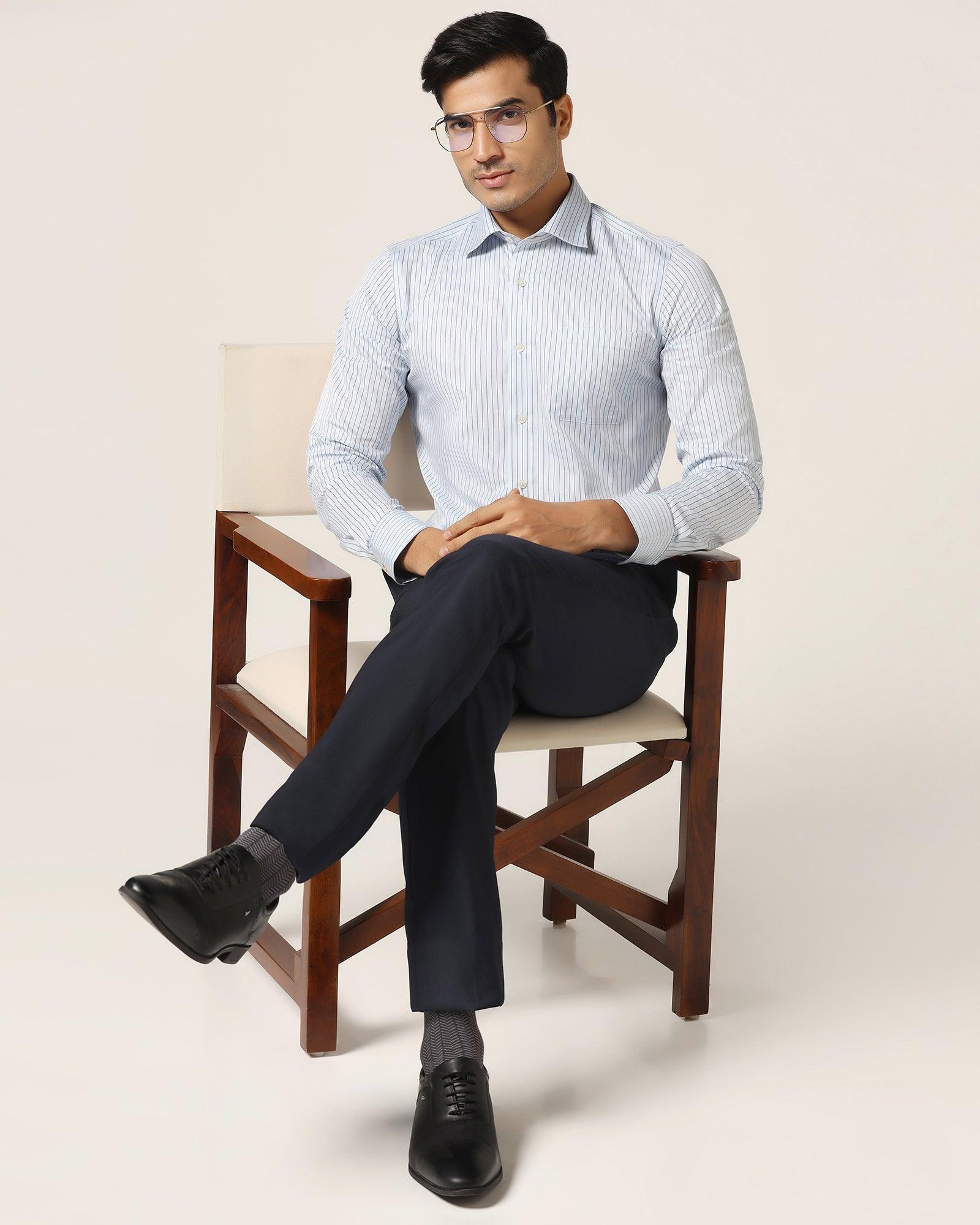 Formal Blue Stripe Shirt - Avian - Blackberrys