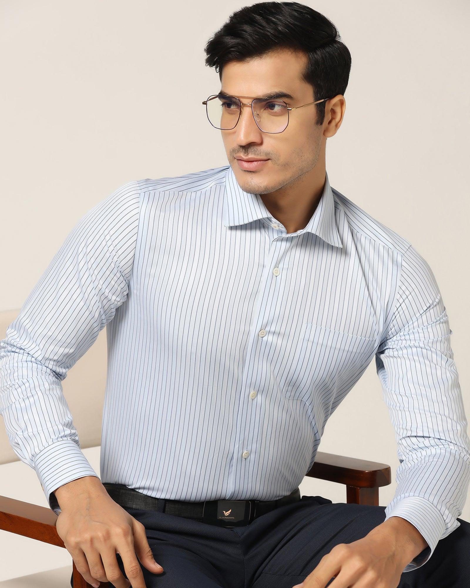 Formal Blue Stripe Shirt - Avian - Blackberrys
