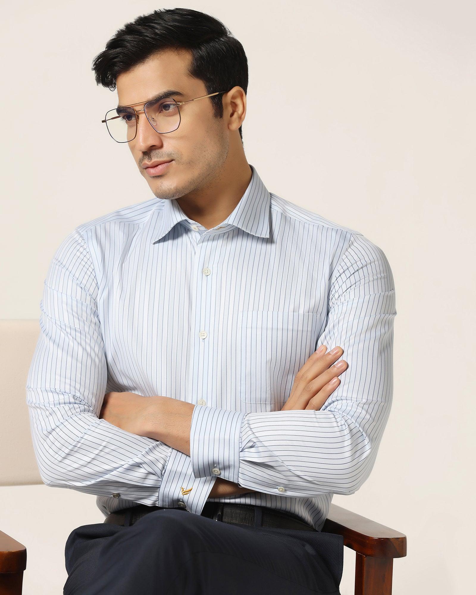 Formal Blue Stripe Shirt - Avian - Blackberrys