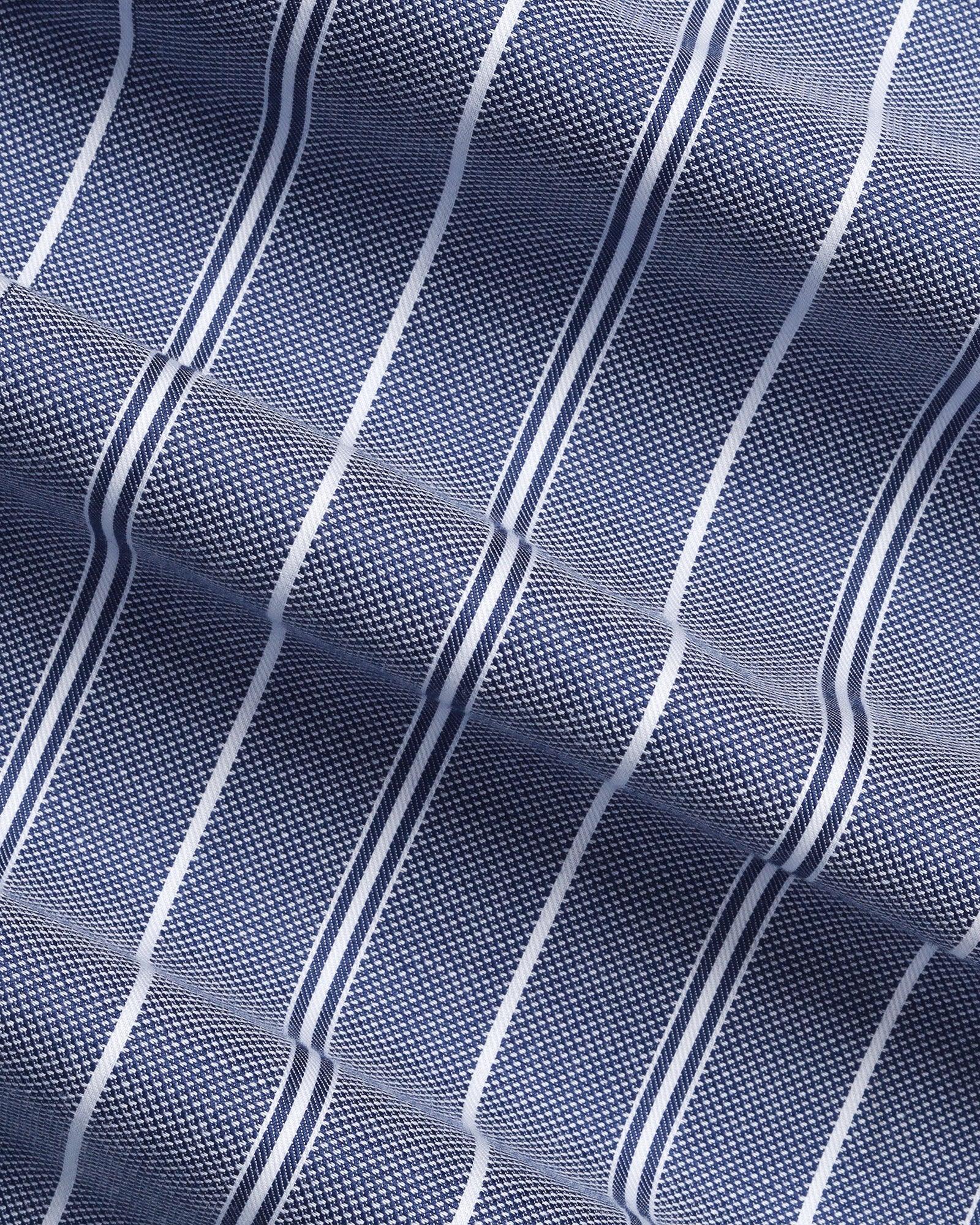 Temp Tech Formal Blue Stripe Shirt - Miller