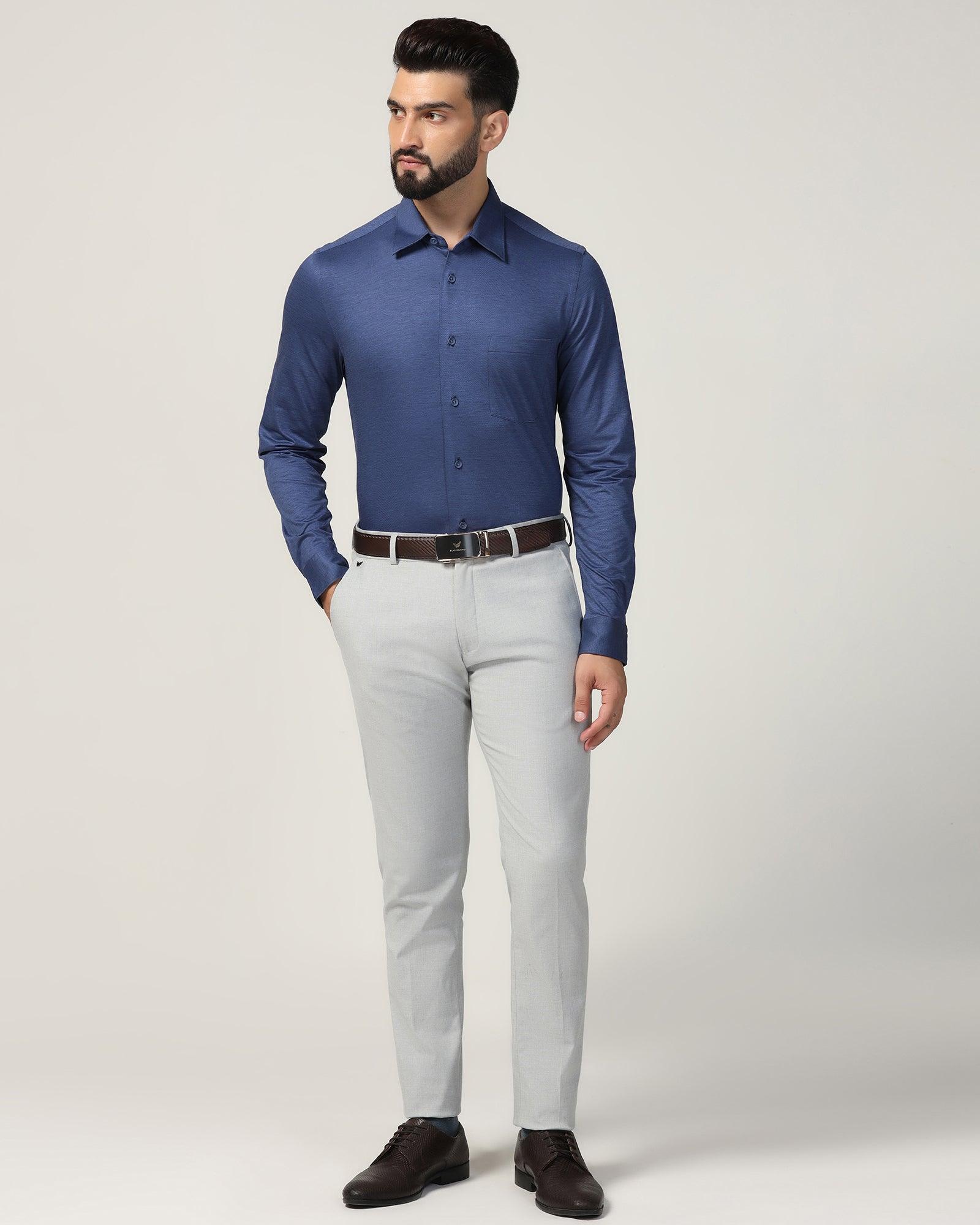 Formal Cobalt Solid Shirt - Boone