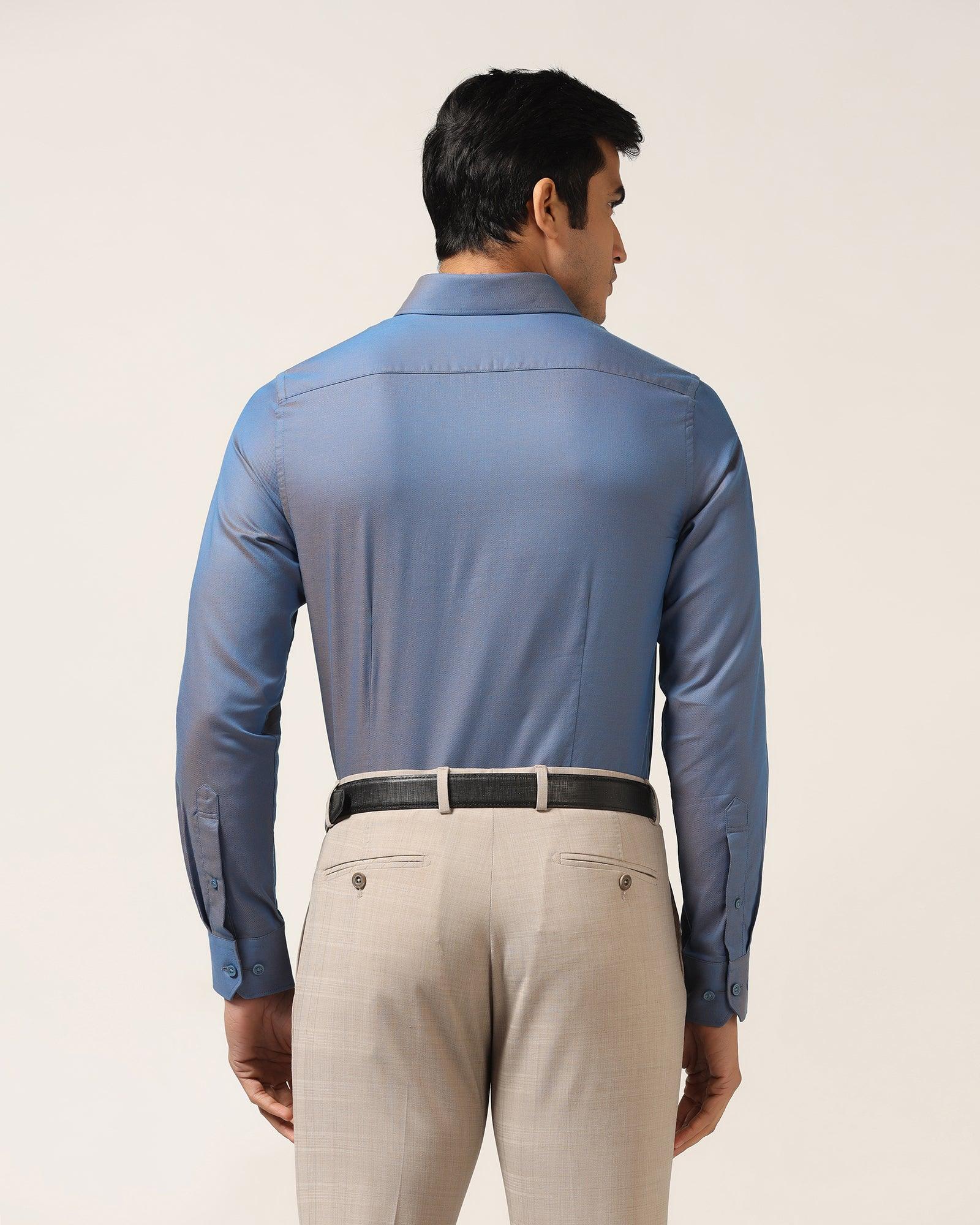 Formal Cobalt Textured Shirt - Brat - Blackberrys