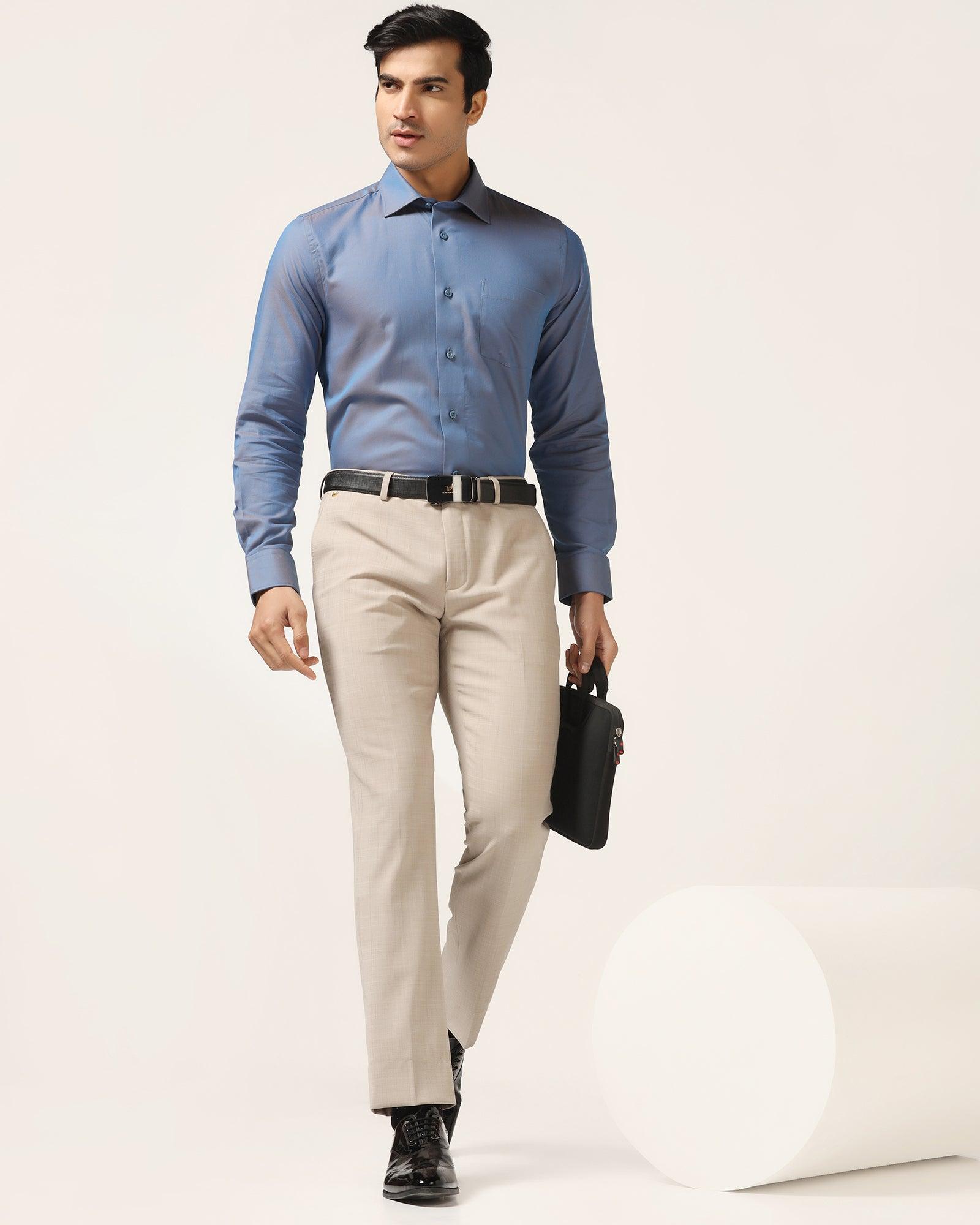 Formal Cobalt Textured Shirt - Brat - Blackberrys