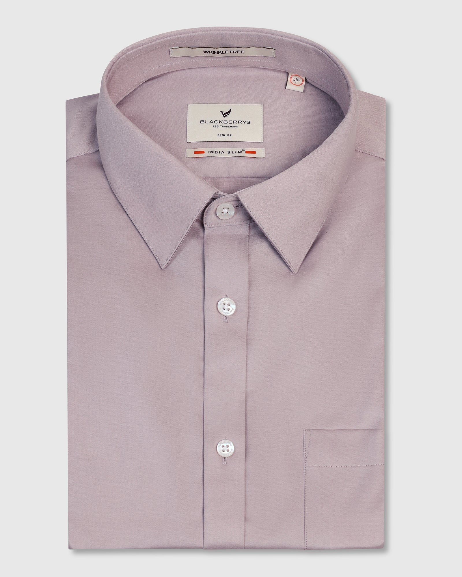 Non Iron Formal Dusty Pink Solid Shirt - George