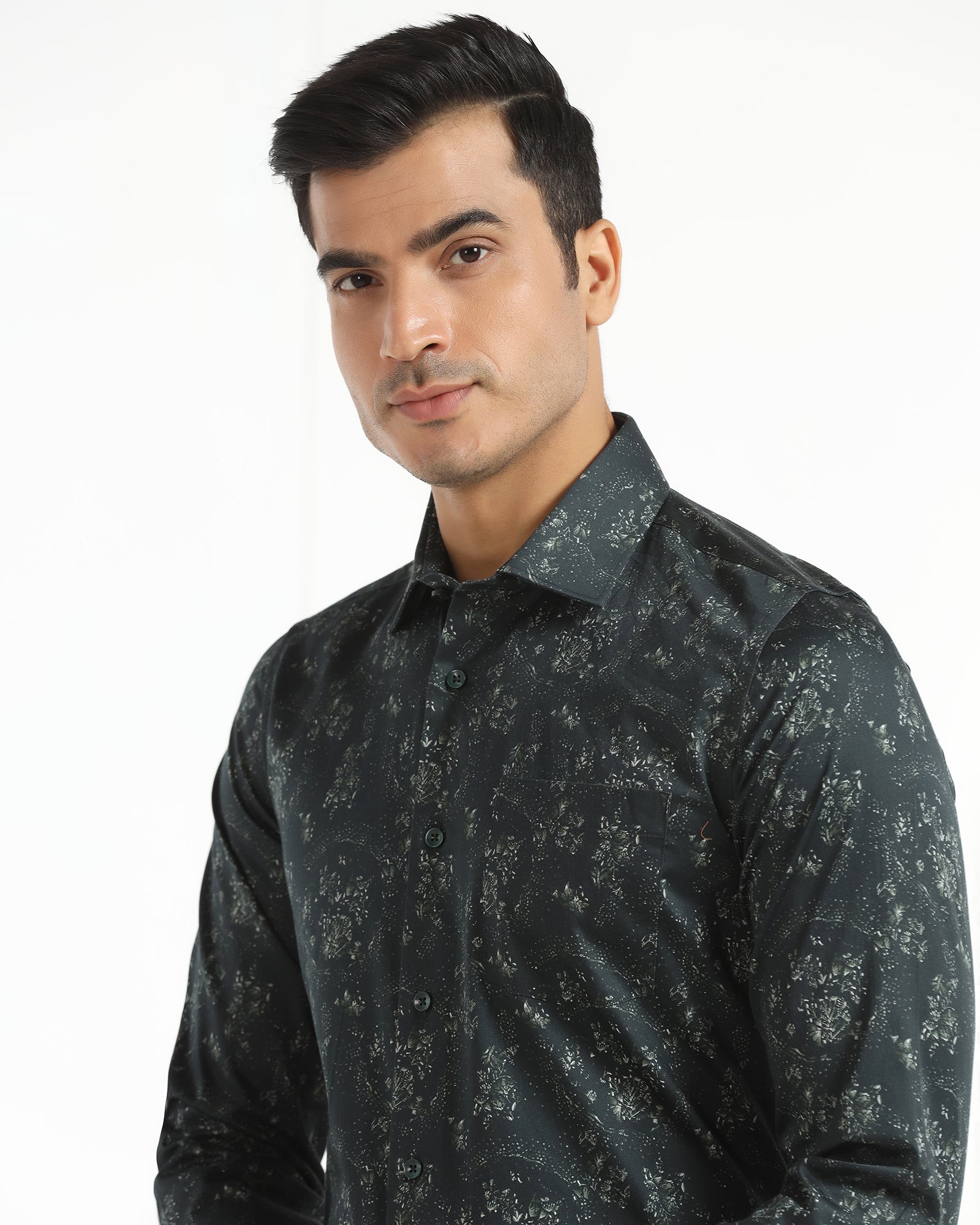 Formal Green Printed Shirt - Tyson