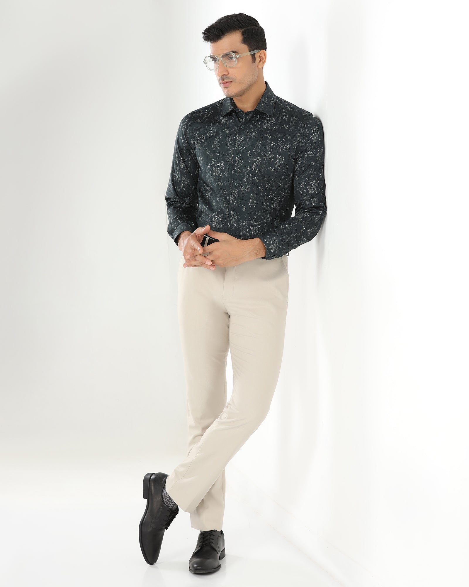 Formal Green Printed Shirt - Tyson