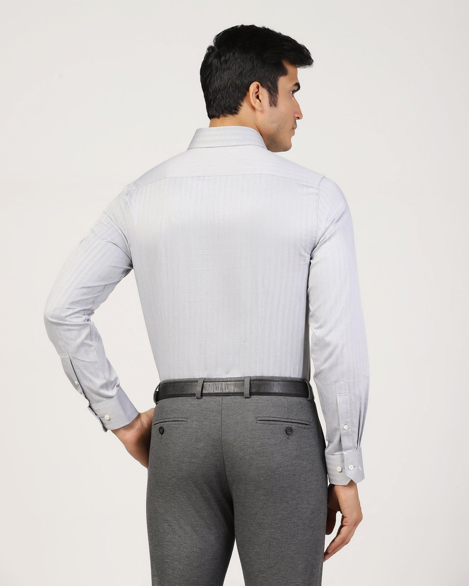 Formal Grey Stripe Shirt - Teri - Blackberrys