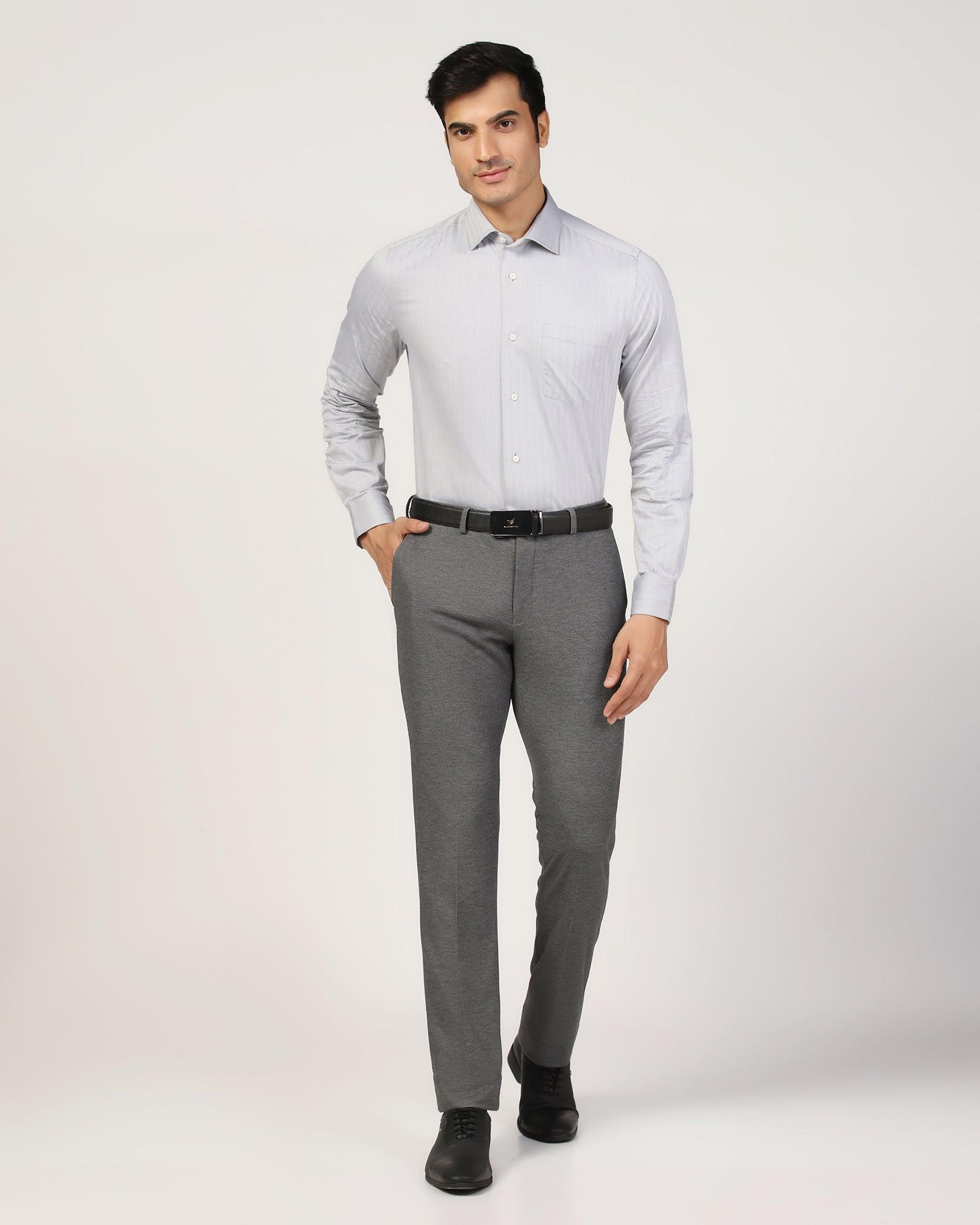 Formal Grey Stripe Shirt - Teri - Blackberrys