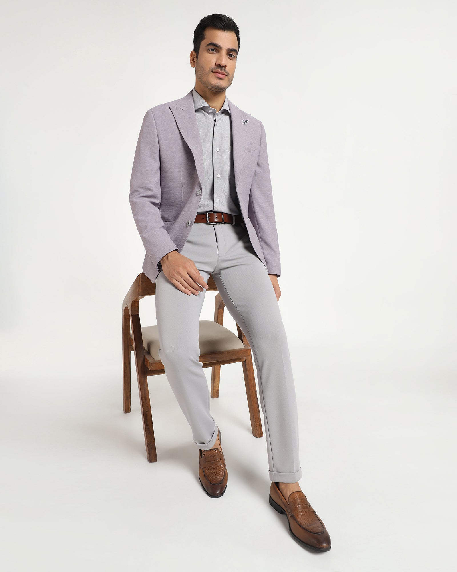 Formal Grey Textured Blazer - Aramis