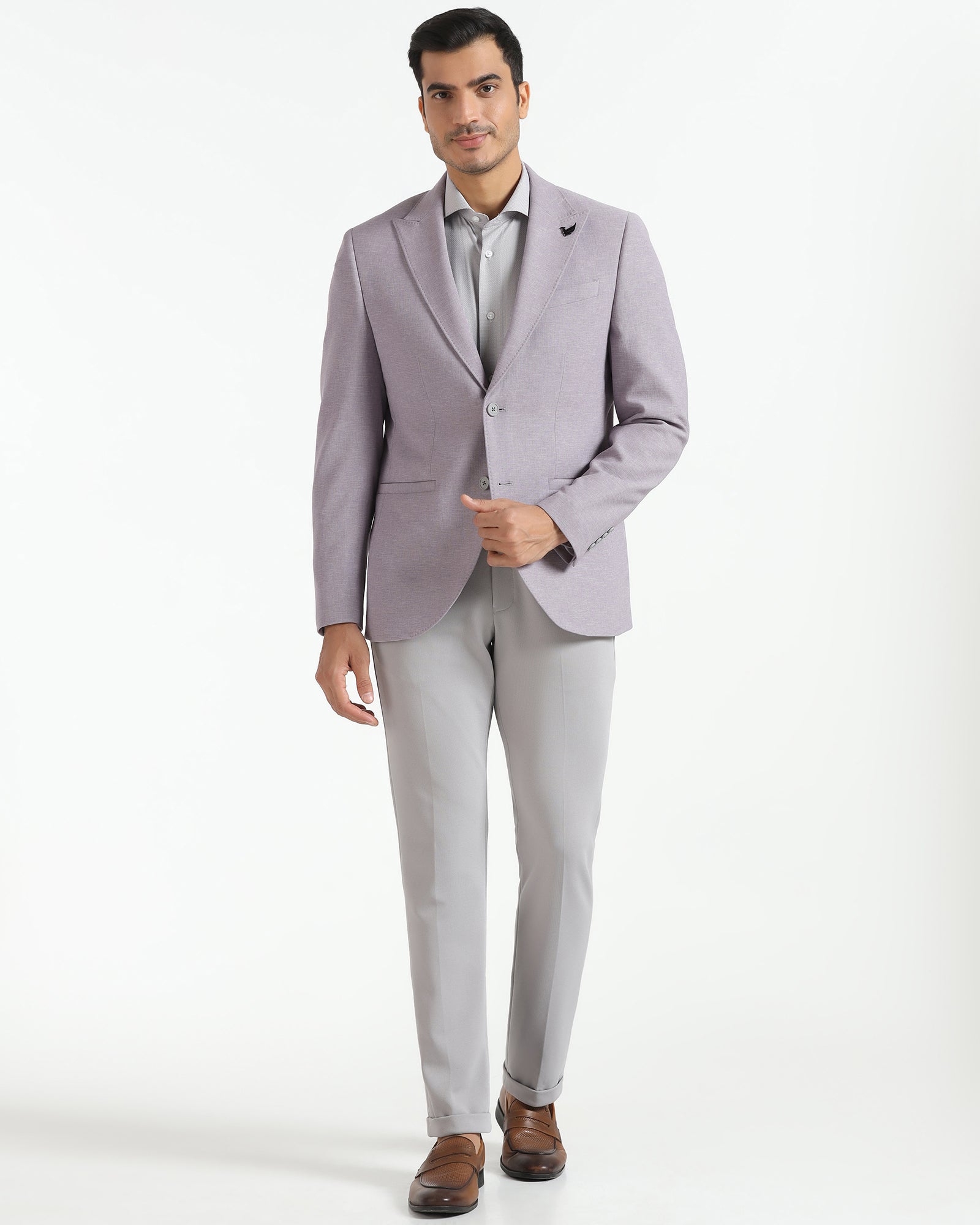 Formal Grey Textured Blazer - Aramis