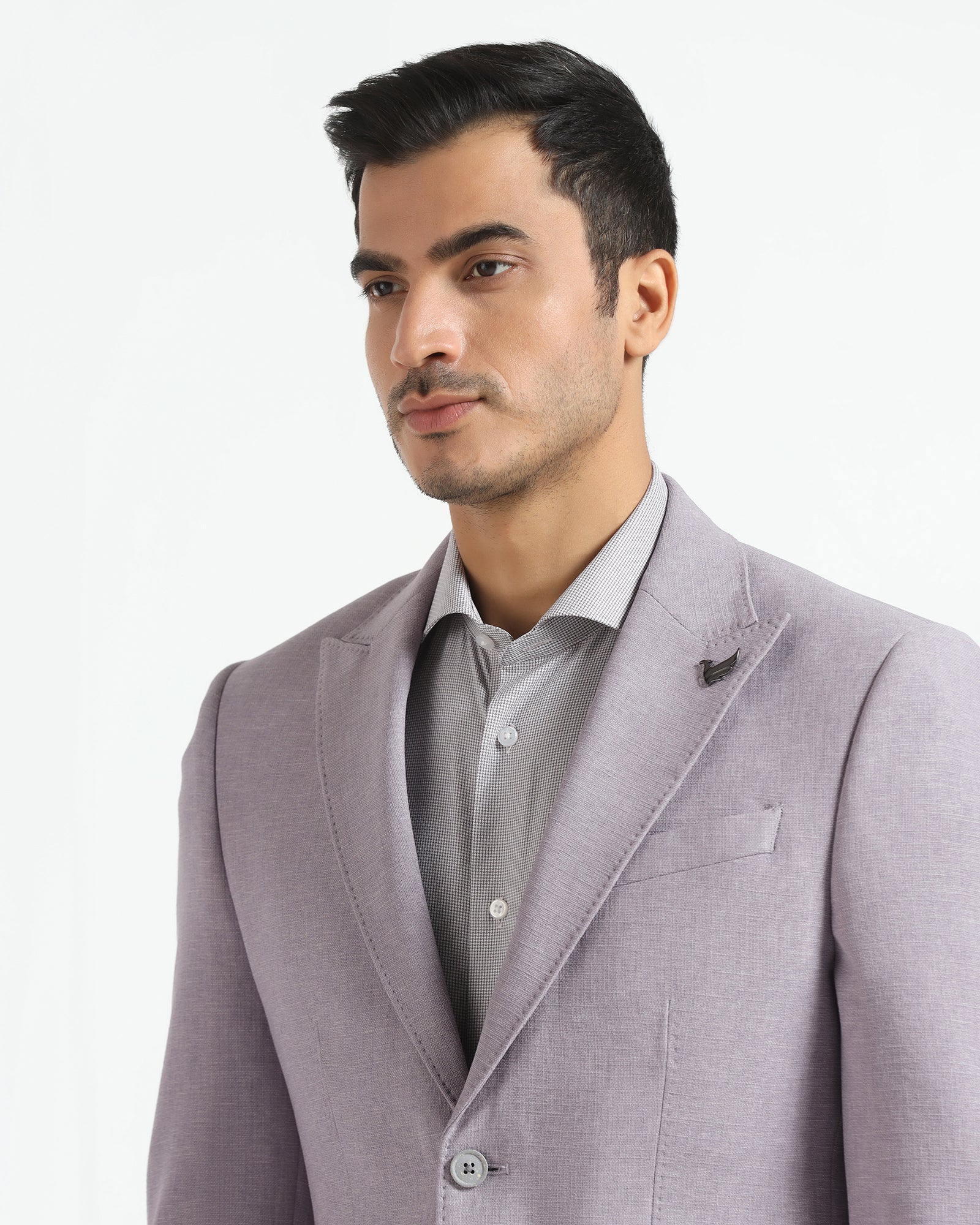Formal Grey Textured Blazer - Aramis