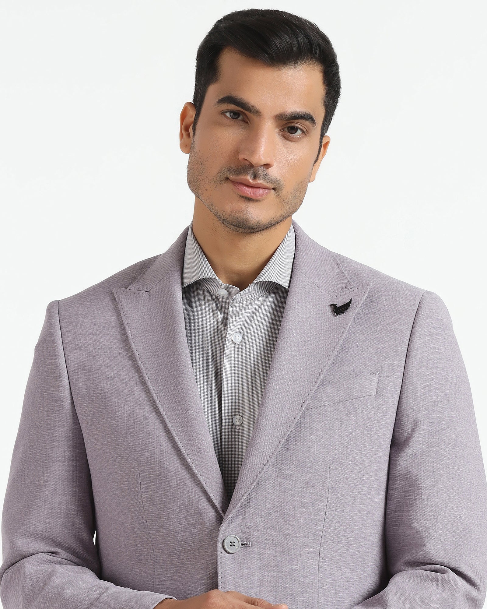 Formal Grey Textured Blazer - Aramis