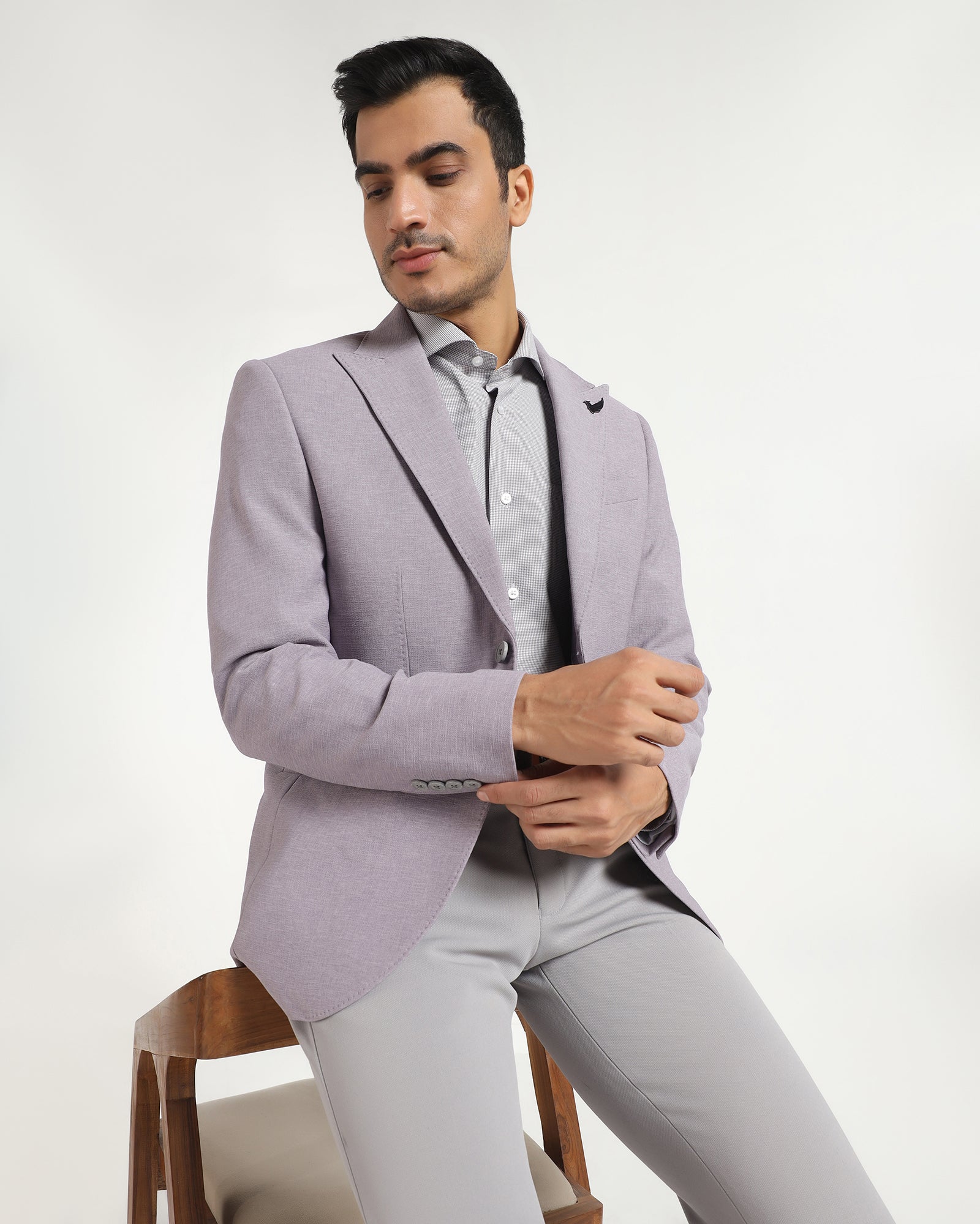 Formal Grey Textured Blazer - Aramis