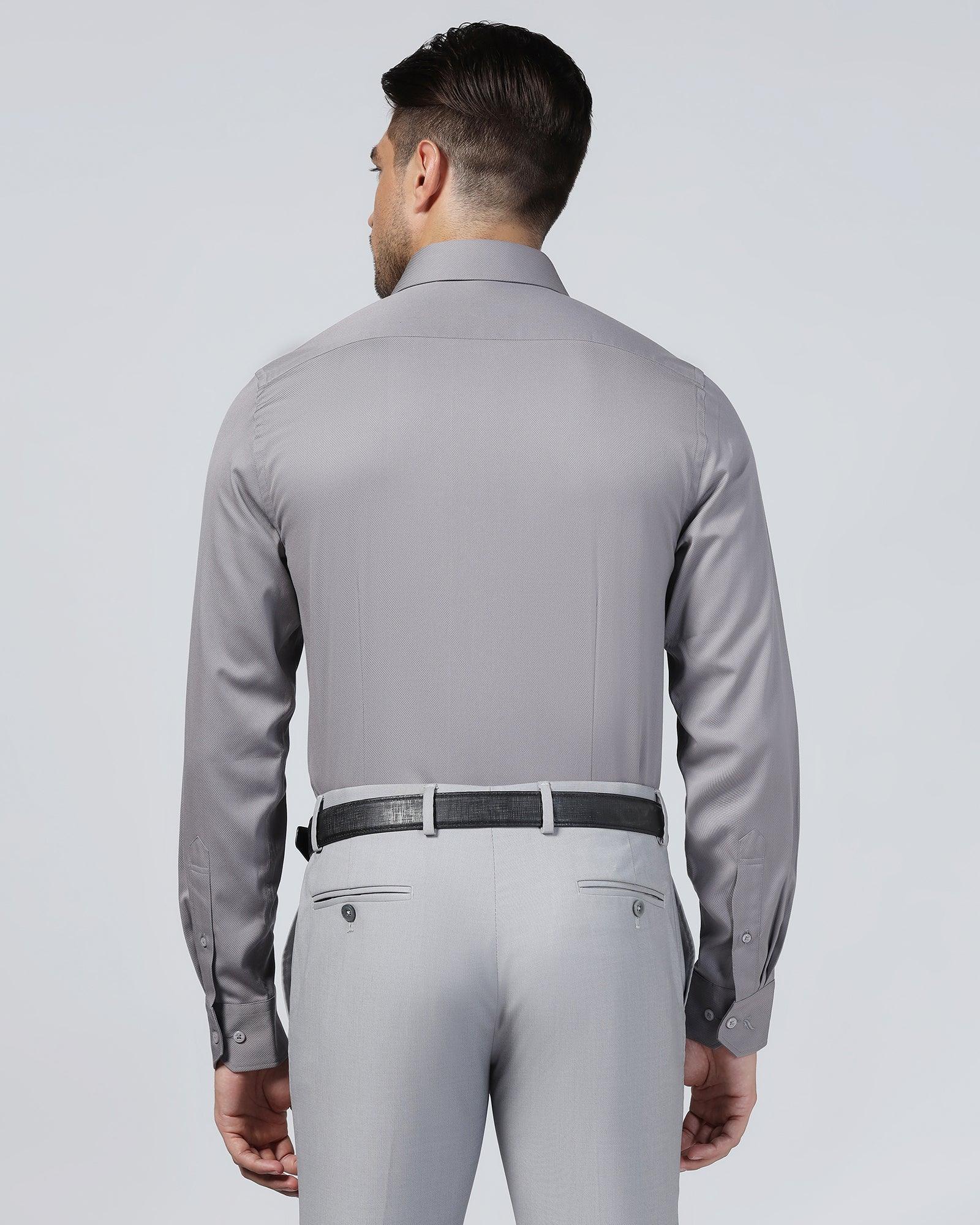 Temp Tech Formal Grey Textured Shirt - Soy