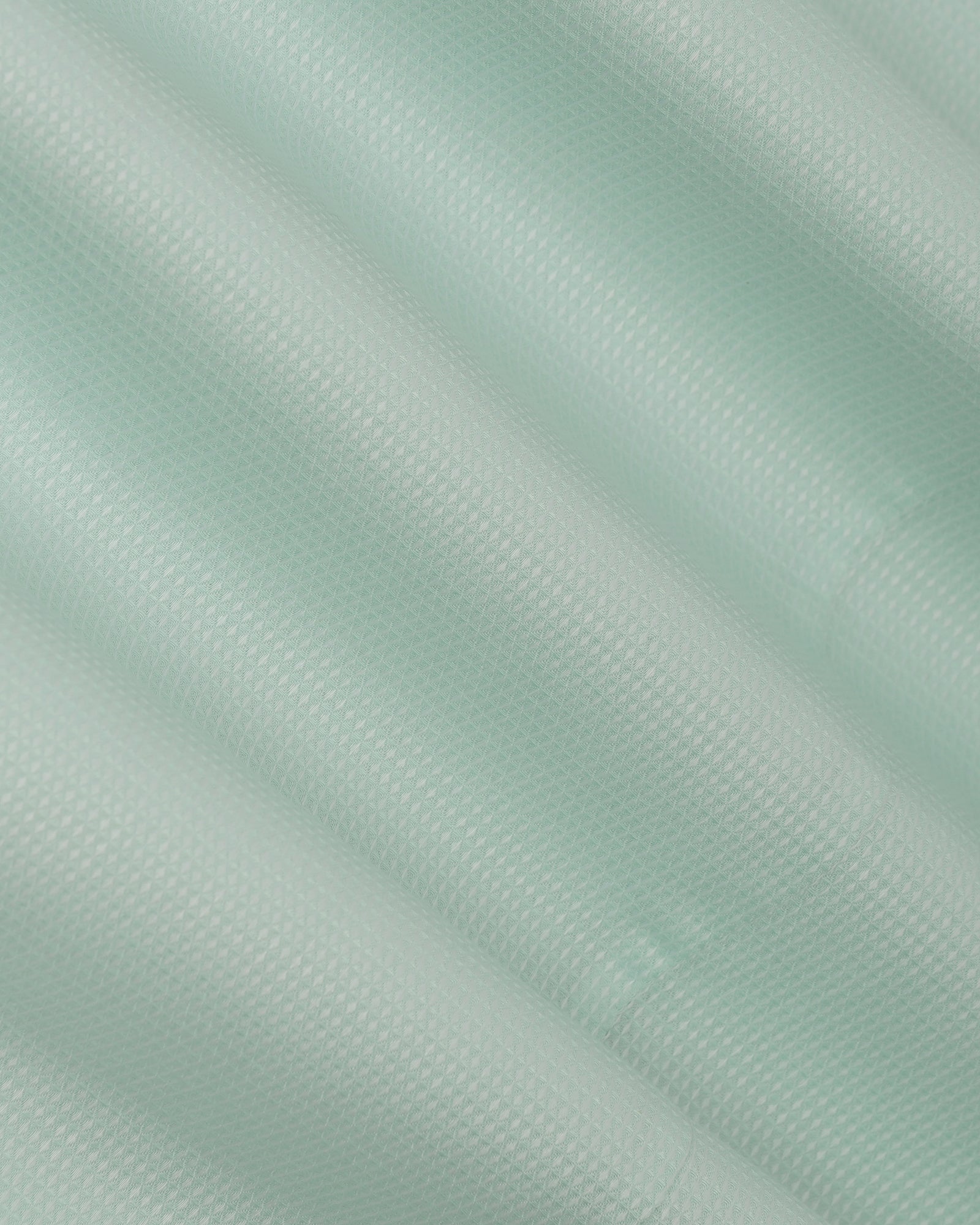 Formal Half Sleeve Green Textured Shirt - Pace