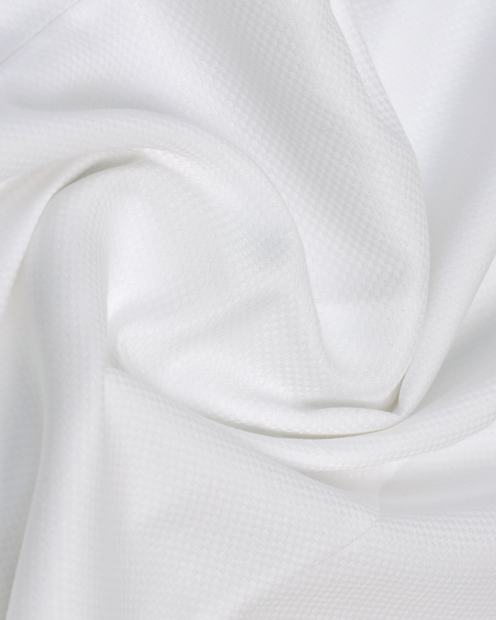 Formal Half Sleeve White Textured Shirt - Noir