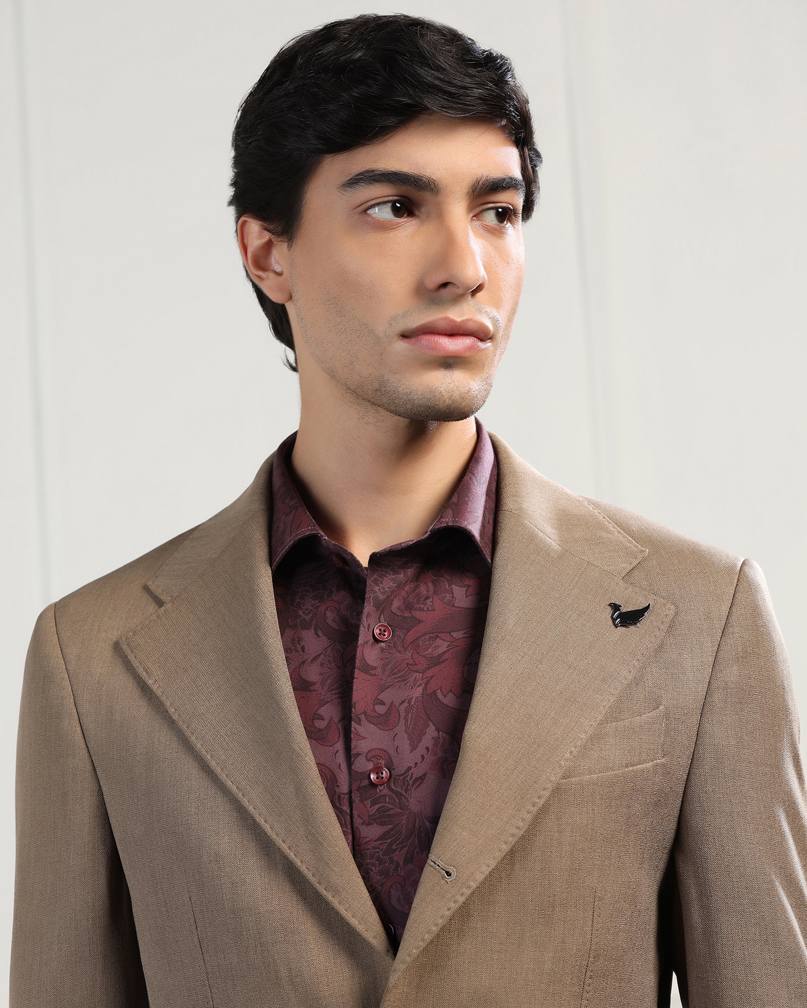 Formal Khaki Textured Blazer - Bolt