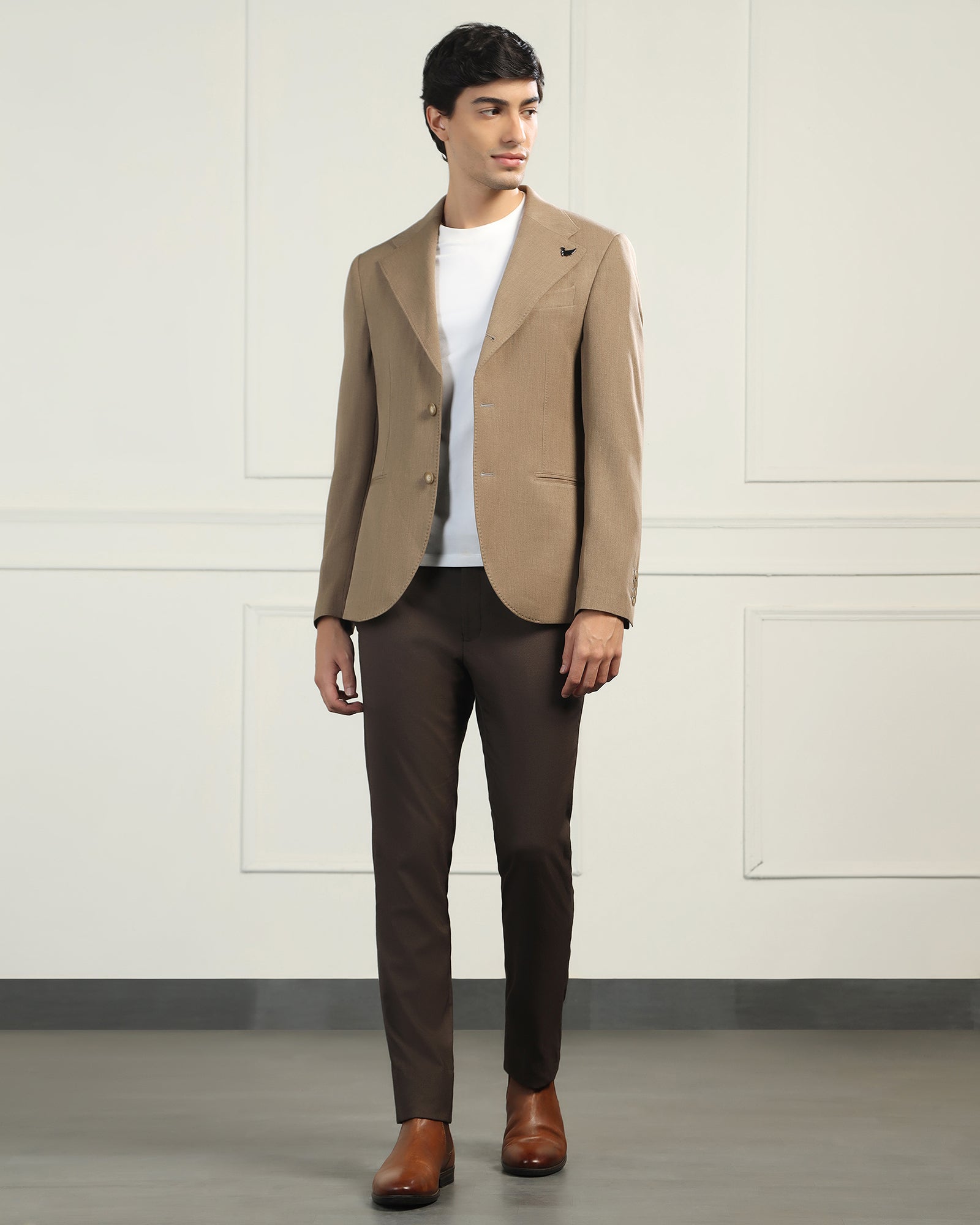 Formal Khaki Textured Blazer - Bolt