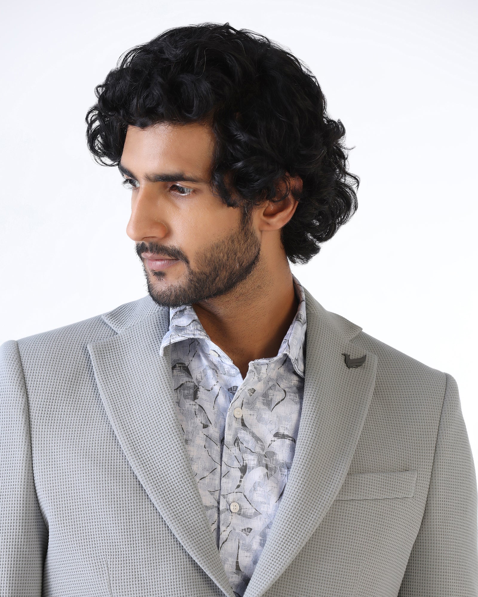 Light Grey Textured Blazer - Belvedere