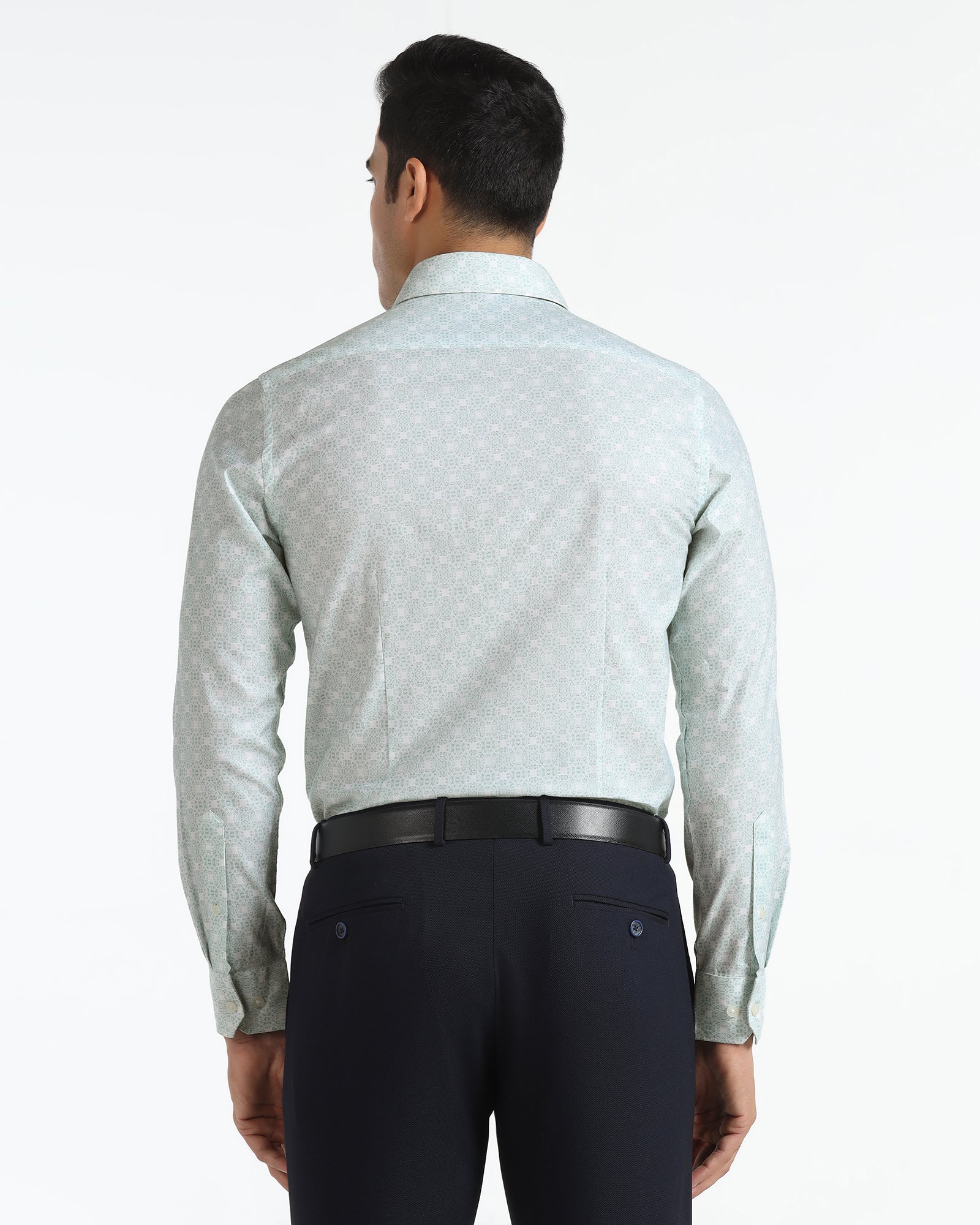 Formal Mint Printed Shirt - Drum
