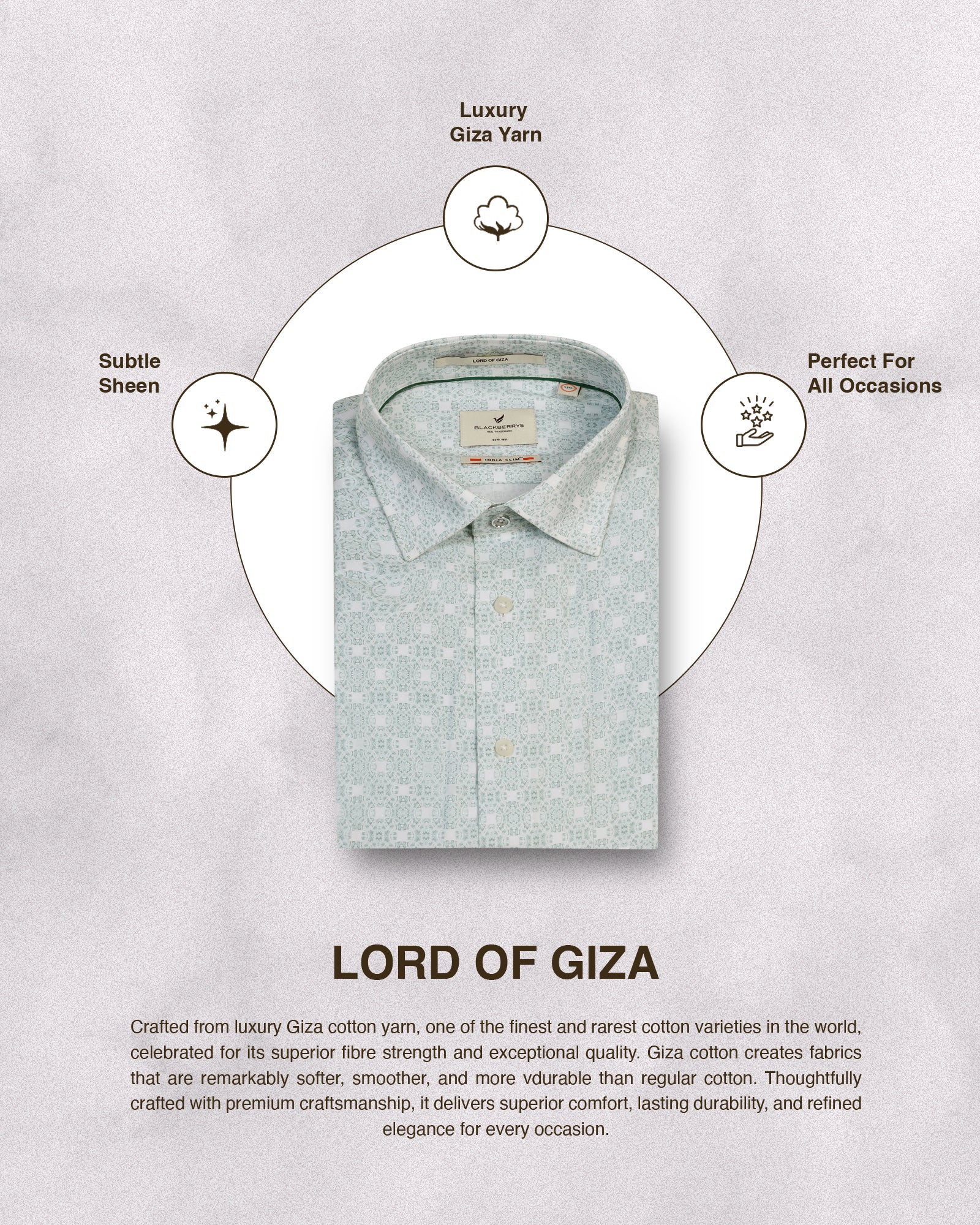 Formal Mint Printed Shirt - Drum