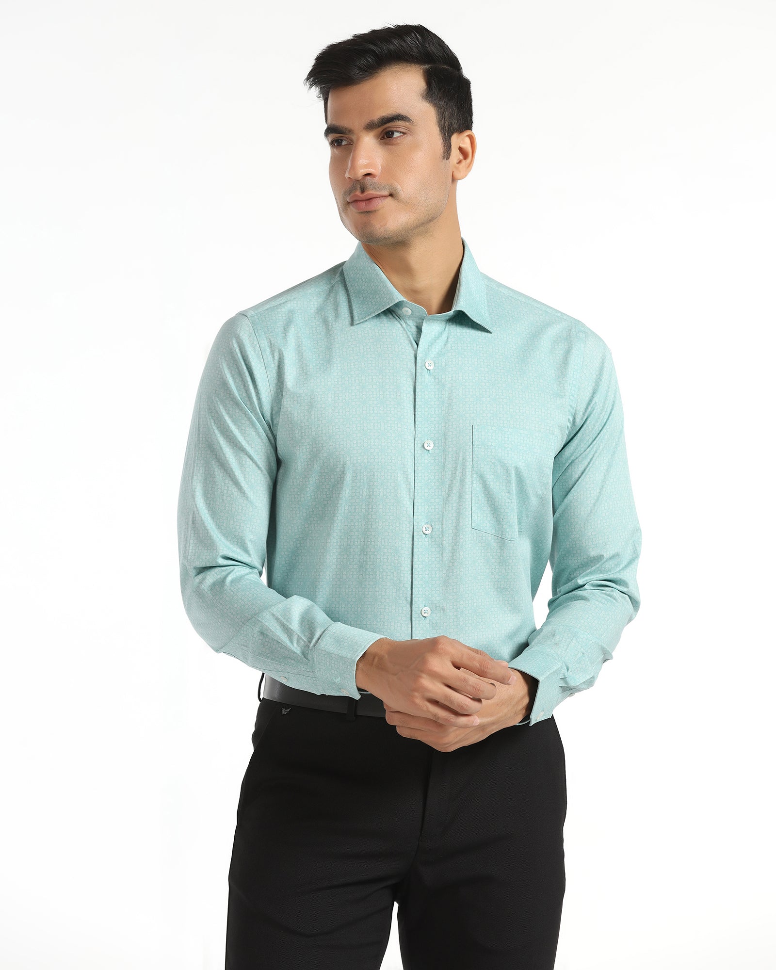 Formal Mint Printed Shirt - Hydron